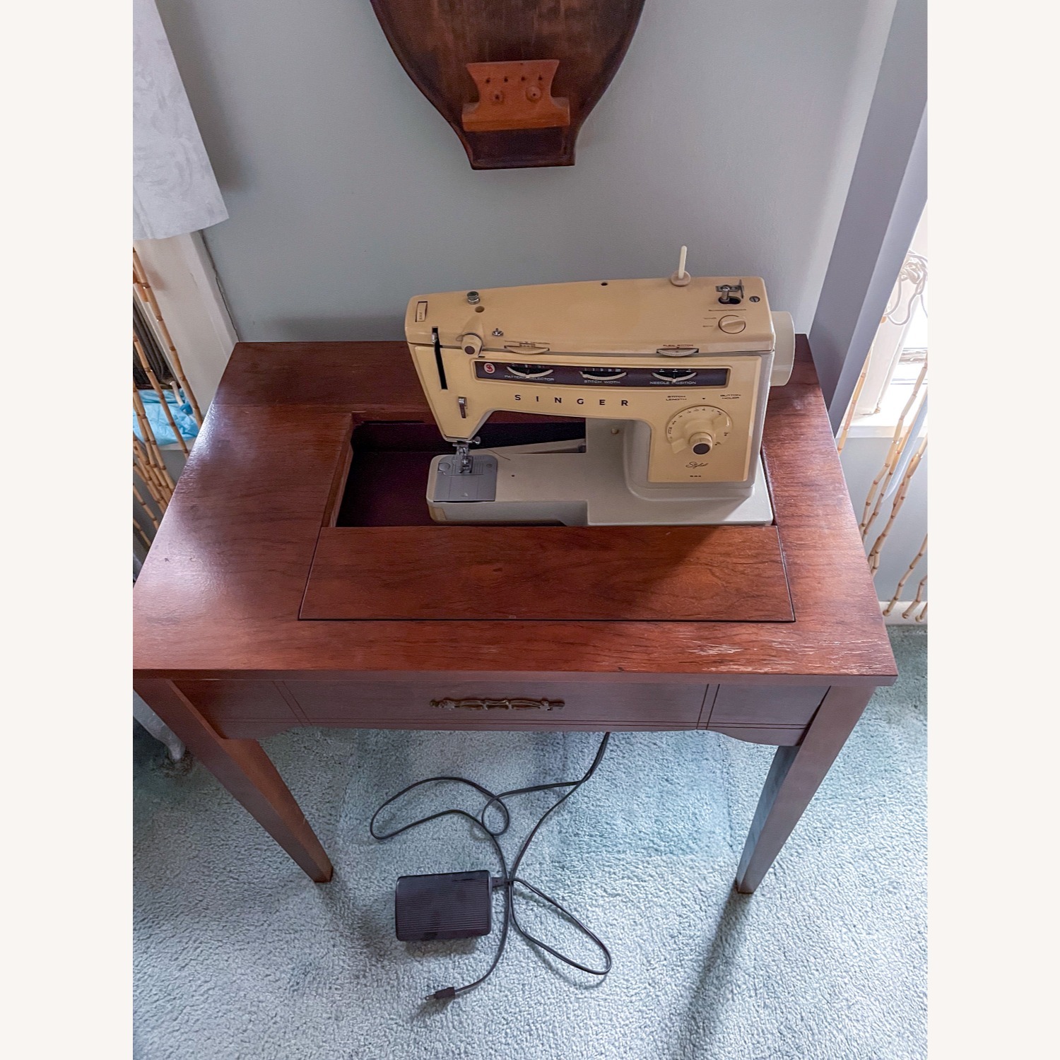 Vintage/Antique Finds Dark Brown Desk - image-3