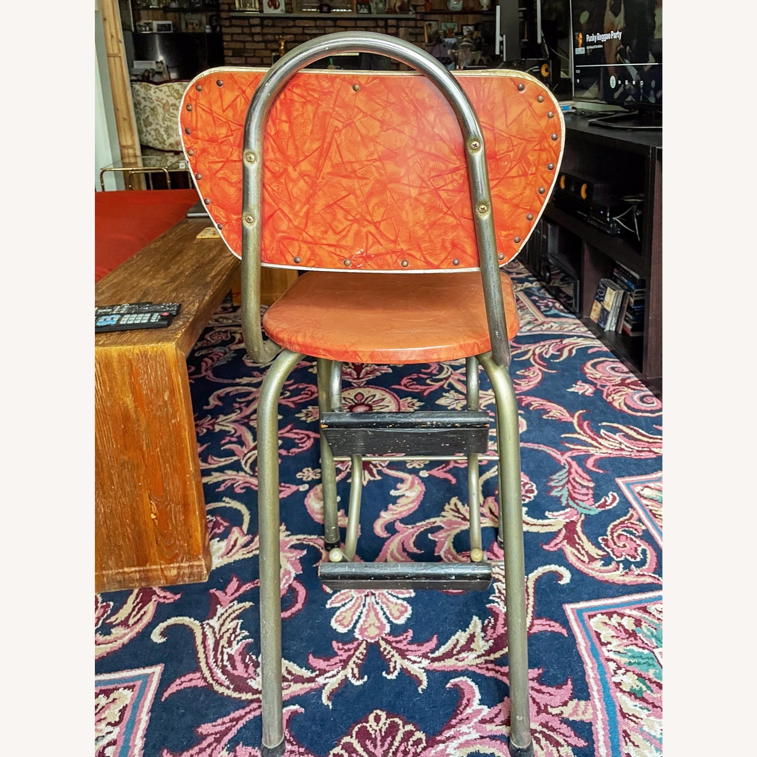 Mid Century Step Stool with Fold-Out Steps - image-5