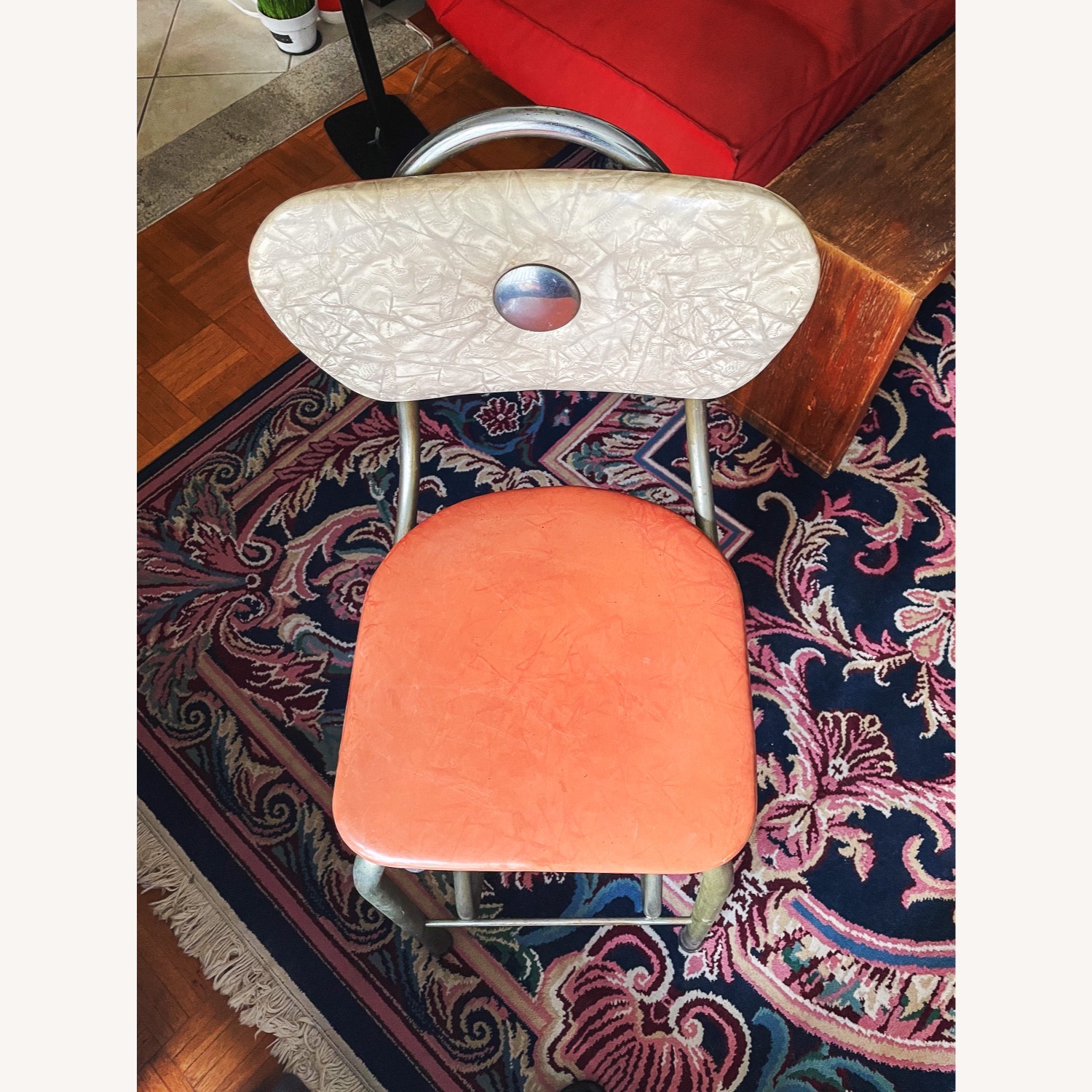 Mid Century Step Stool with Fold-Out Steps - image-4