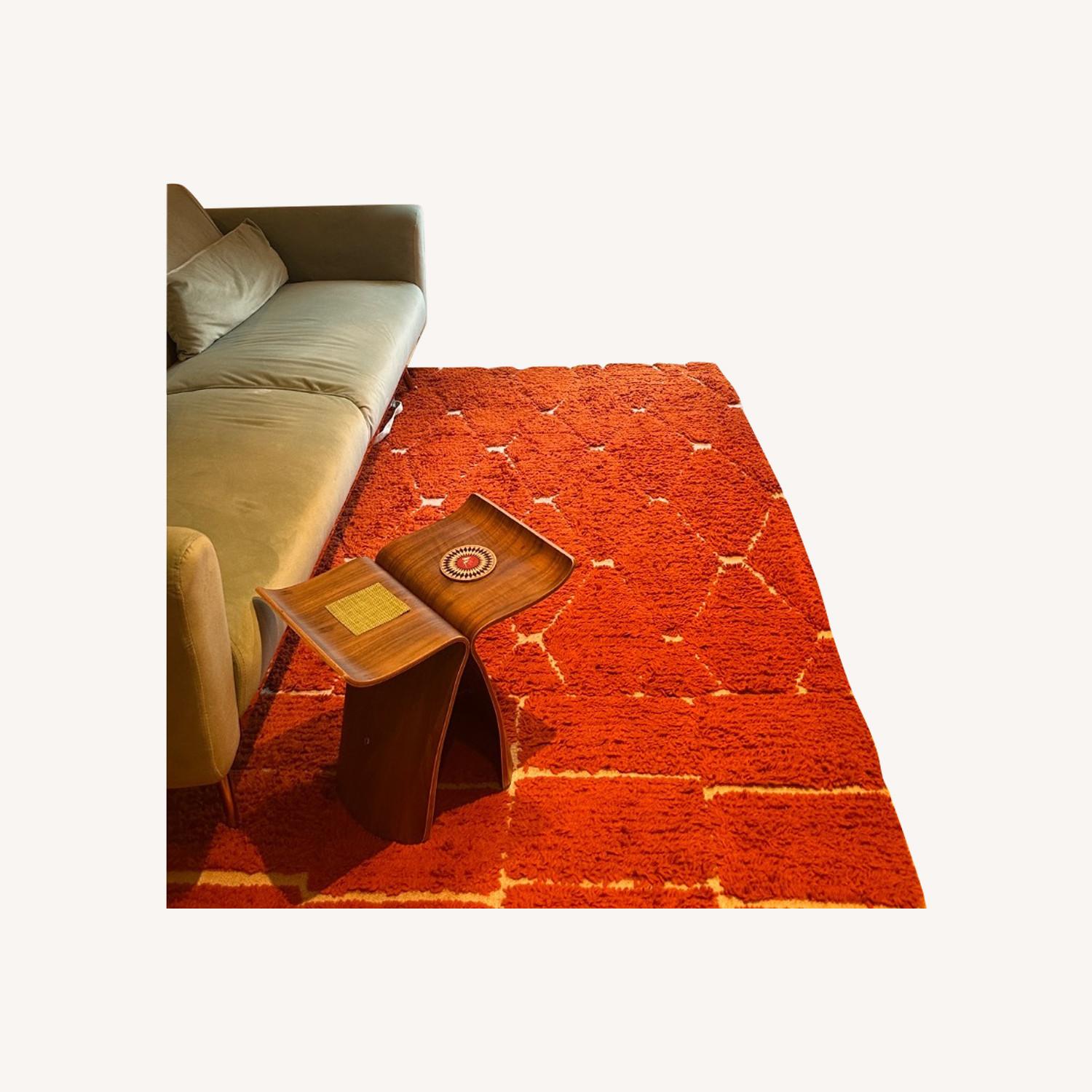 Moroccan Beni Orange Rug - image-0