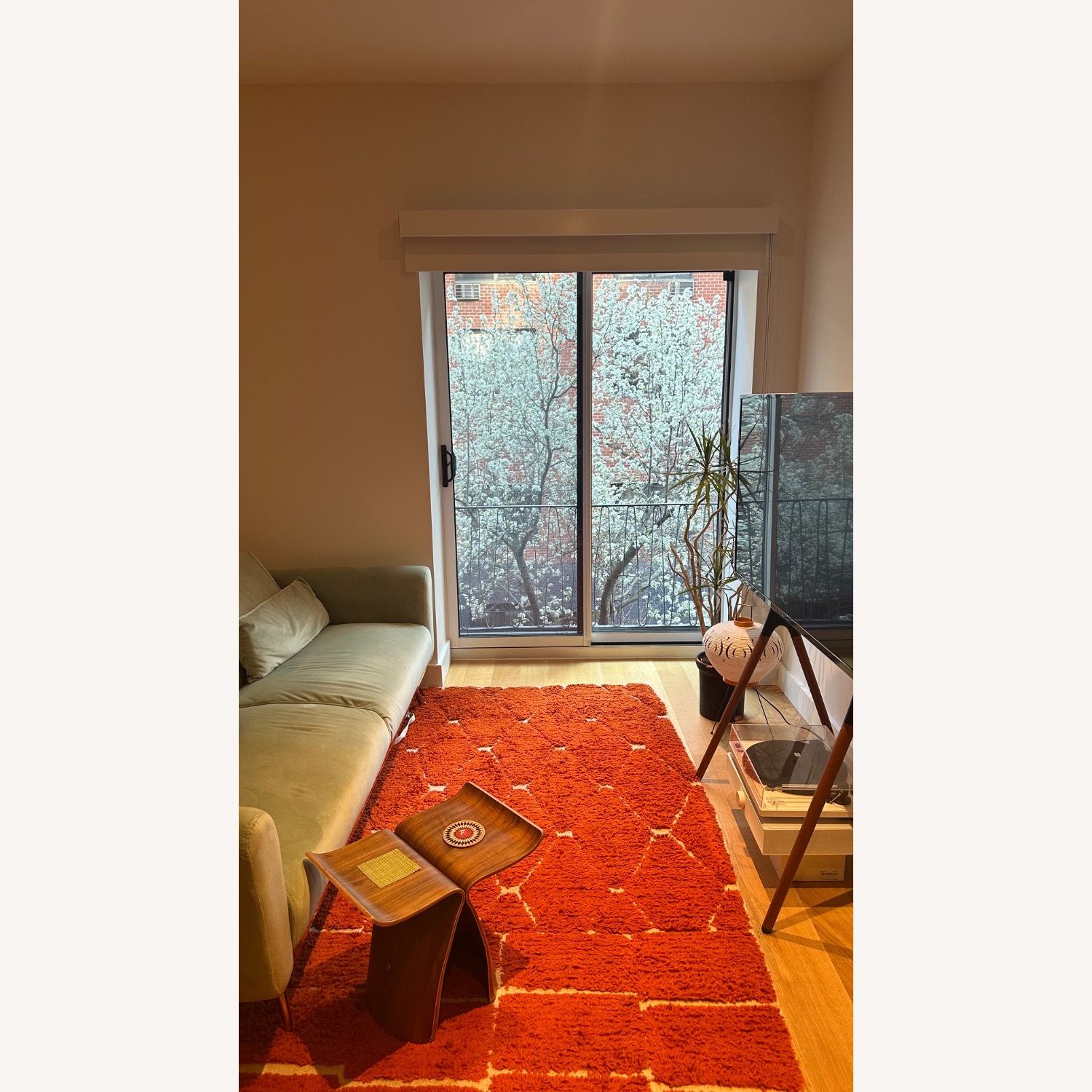 Moroccan Beni Orange Rug - image-1