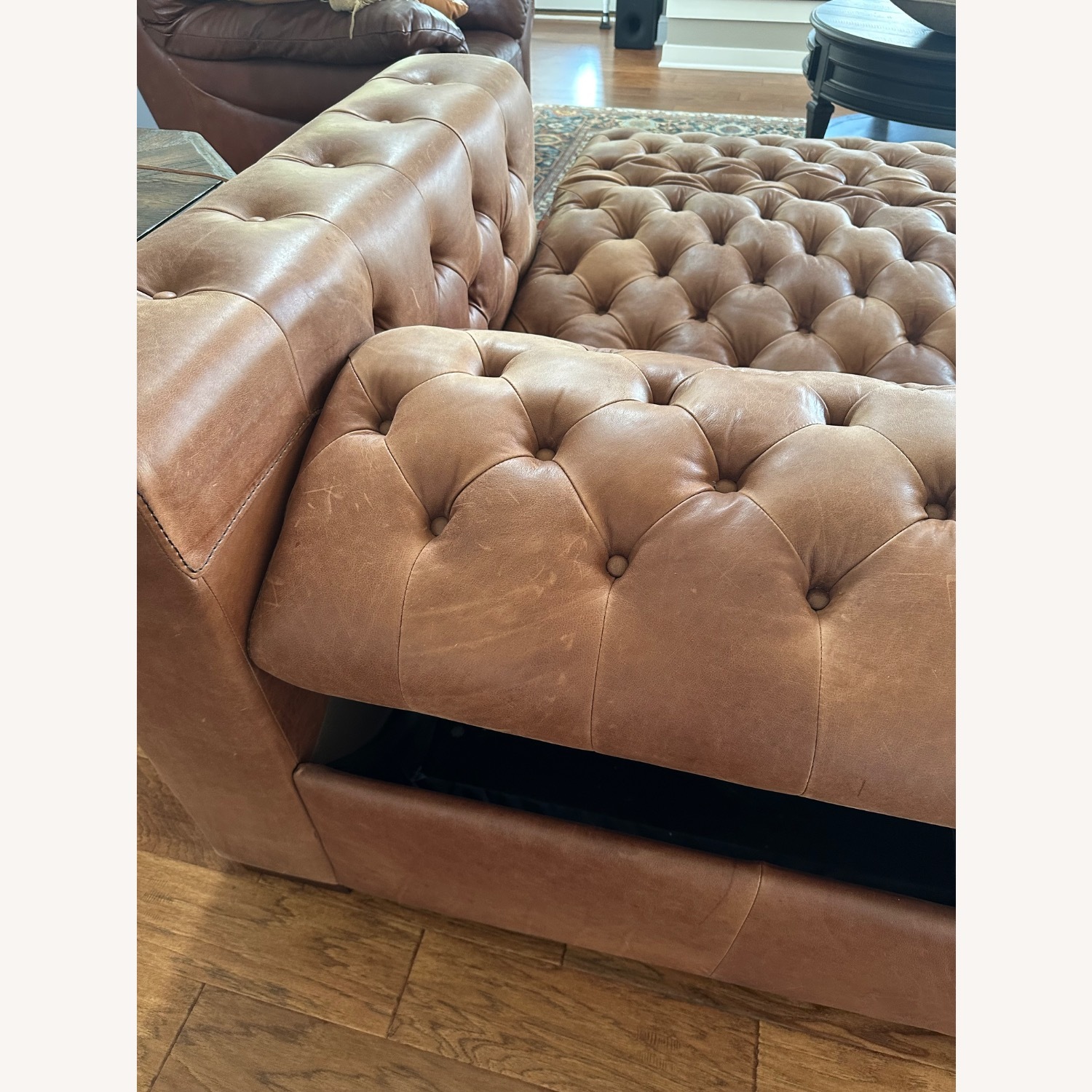 Reclining Leather Chesterfield Sofa - image-4