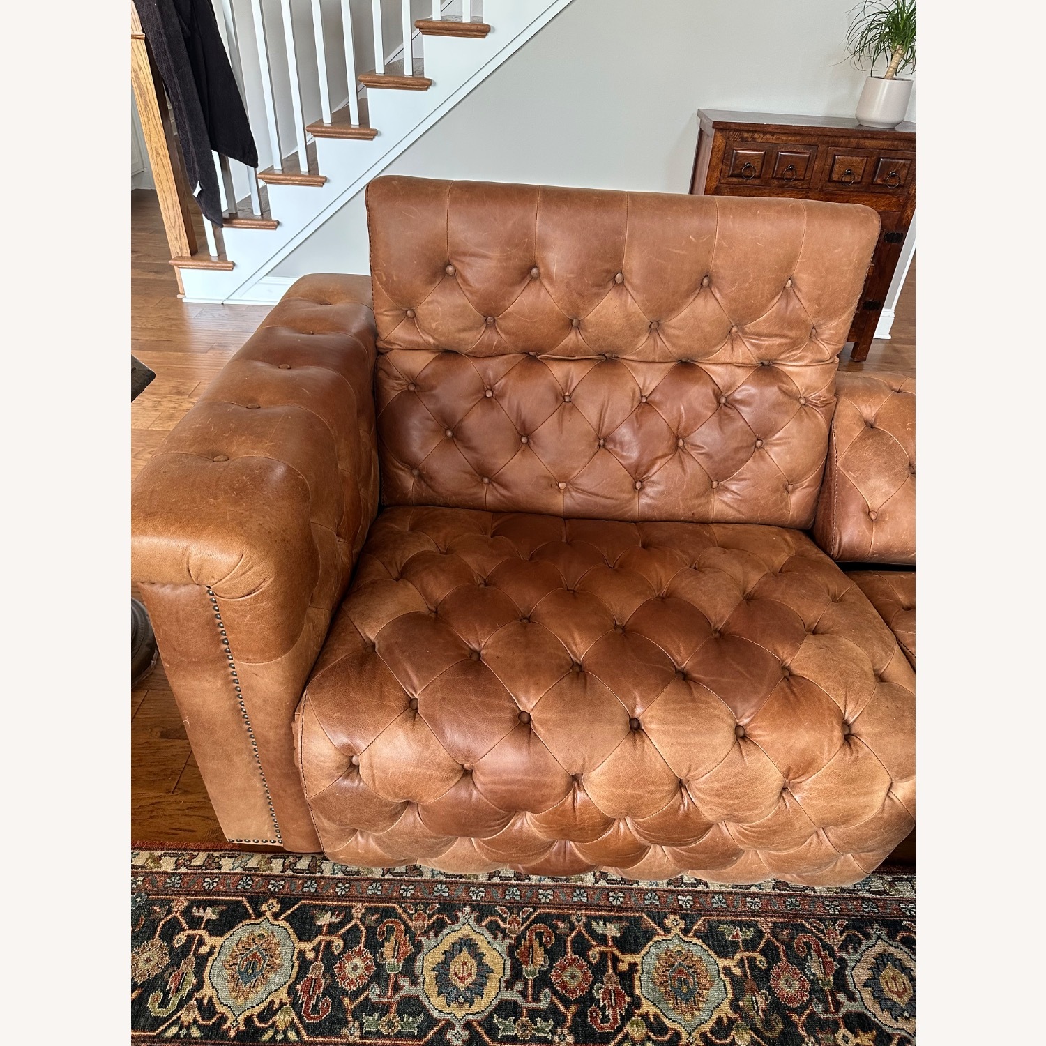 Reclining Leather Chesterfield Sofa - image-3