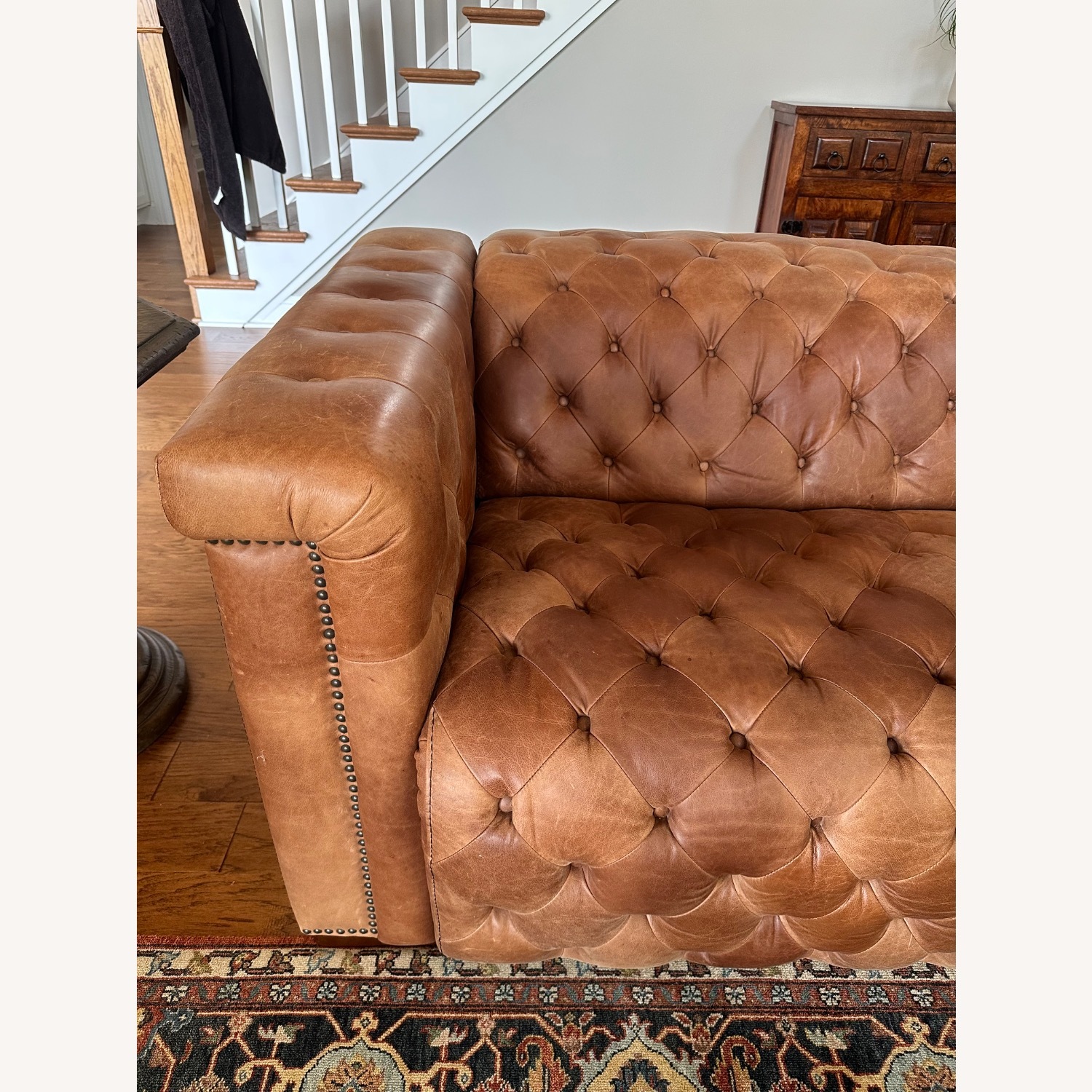 Reclining Leather Chesterfield Sofa - image-6