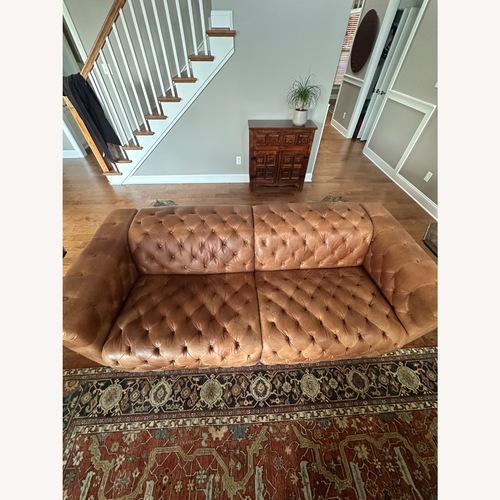 Used Reclining Leather Chesterfield Sofa for sale on AptDeco