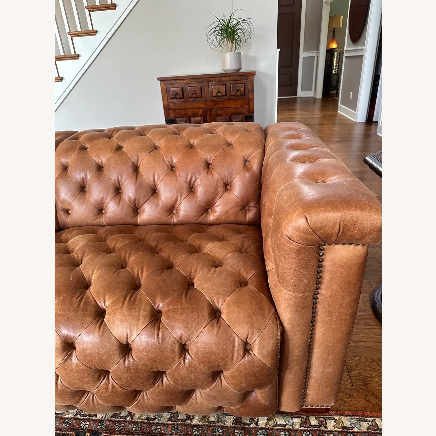 Reclining Leather Chesterfield Sofa - image-2