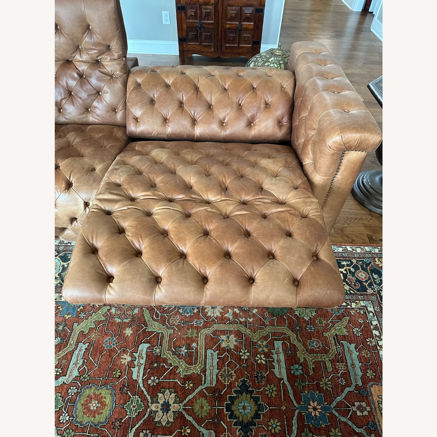 Reclining Leather Chesterfield Sofa - image-7