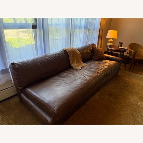 Used Restoration Hardware Maxwell Leather Sectional Sofa for sale on AptDeco