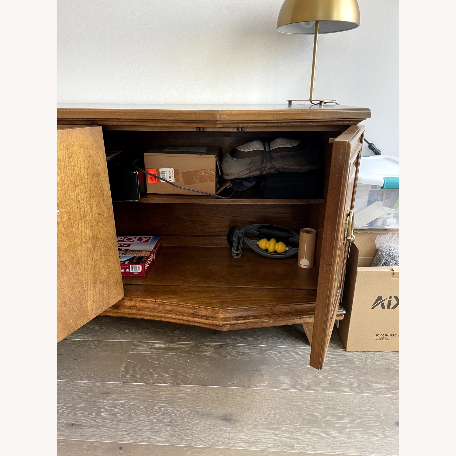 Dark Brown Wood Sideboard - image-2
