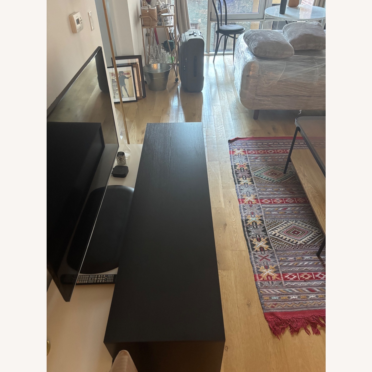 Black Wood Mid Century Media Console - image-4