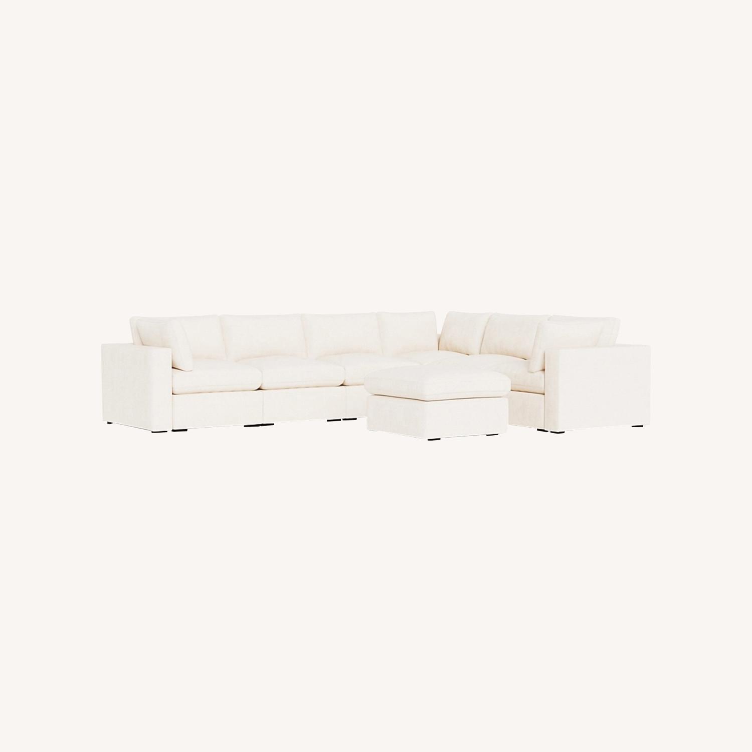 Cozey Ciello Collection Opal White Sectional - image-0