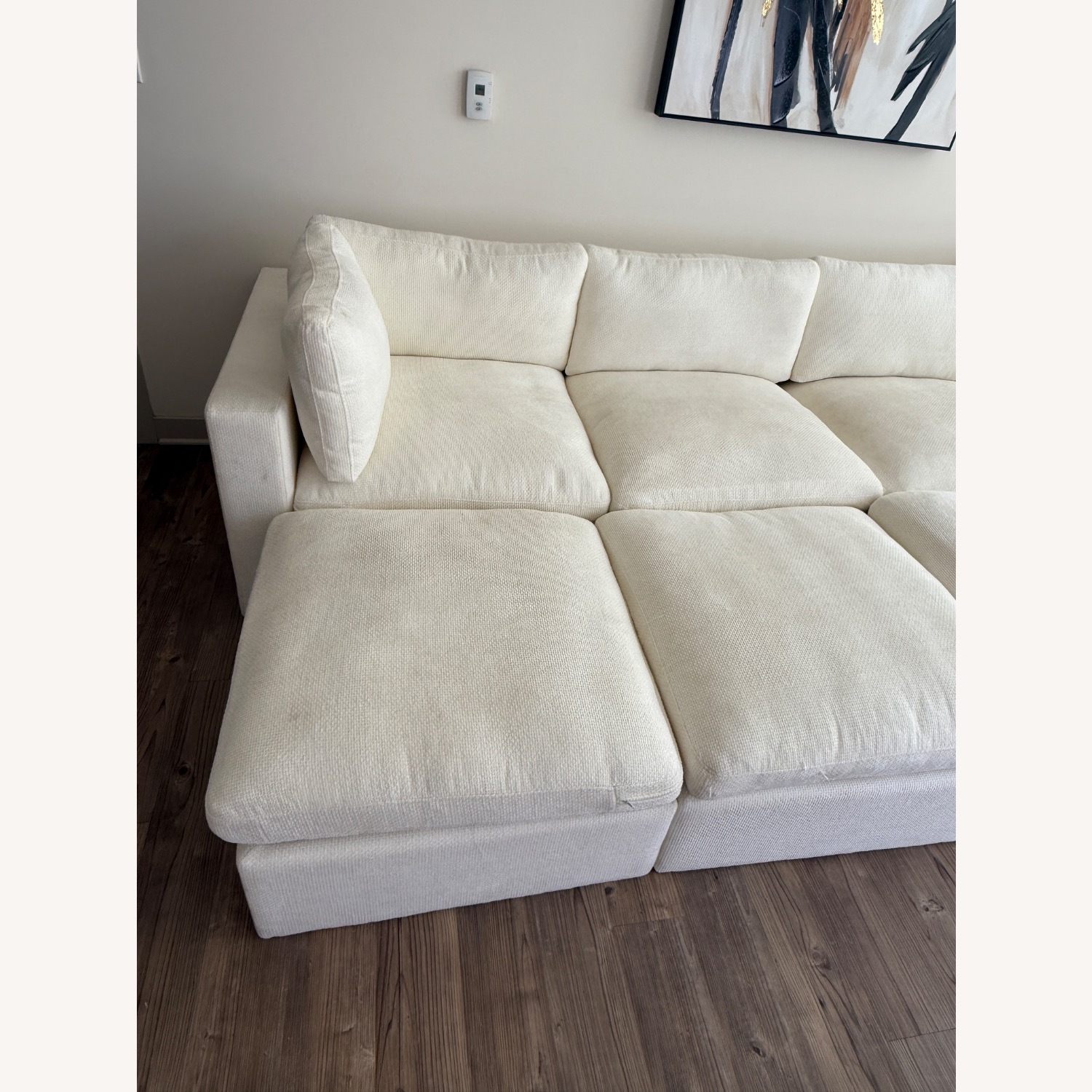 Cozey Ciello Collection Opal White Sectional - image-3