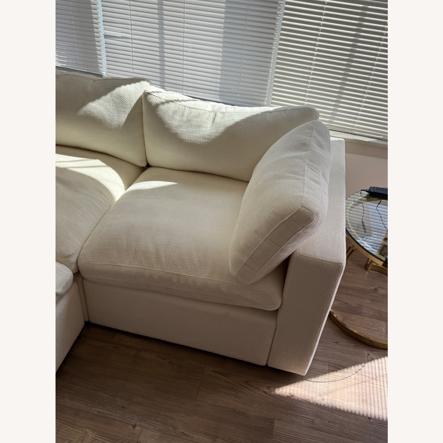 Cozey Ciello Collection Opal White Sectional - image-5