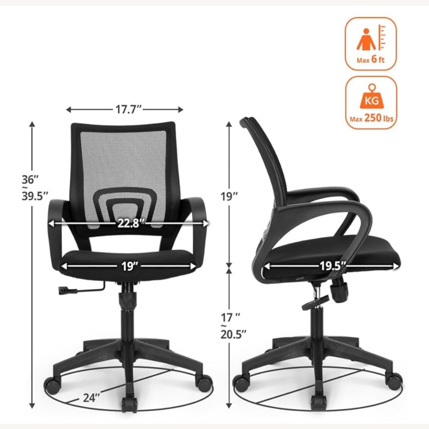 Black Office Chair - image-2