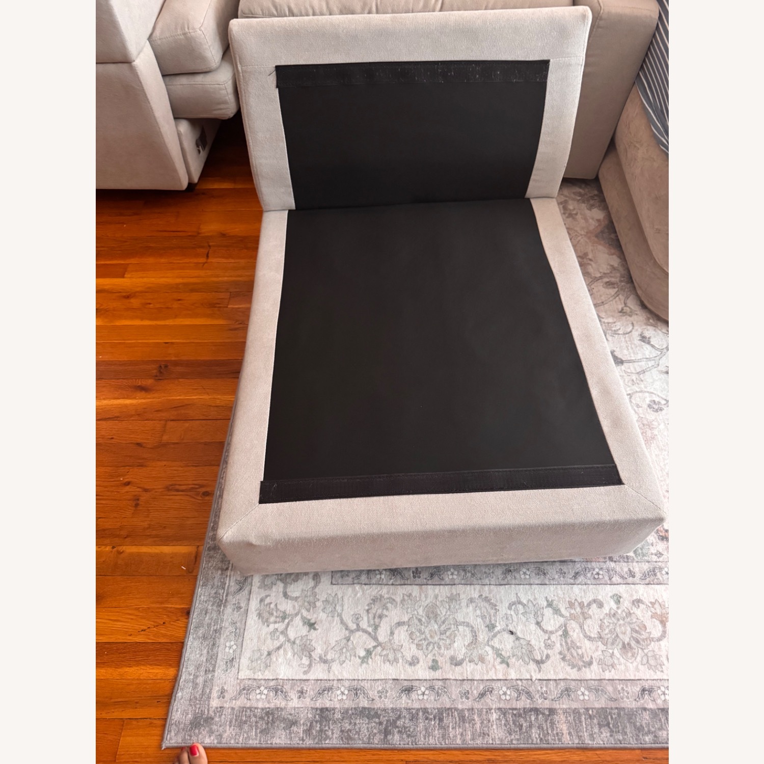 Amazon kevinplus Light Gray Linen 3+ Piece Sectional - image-6