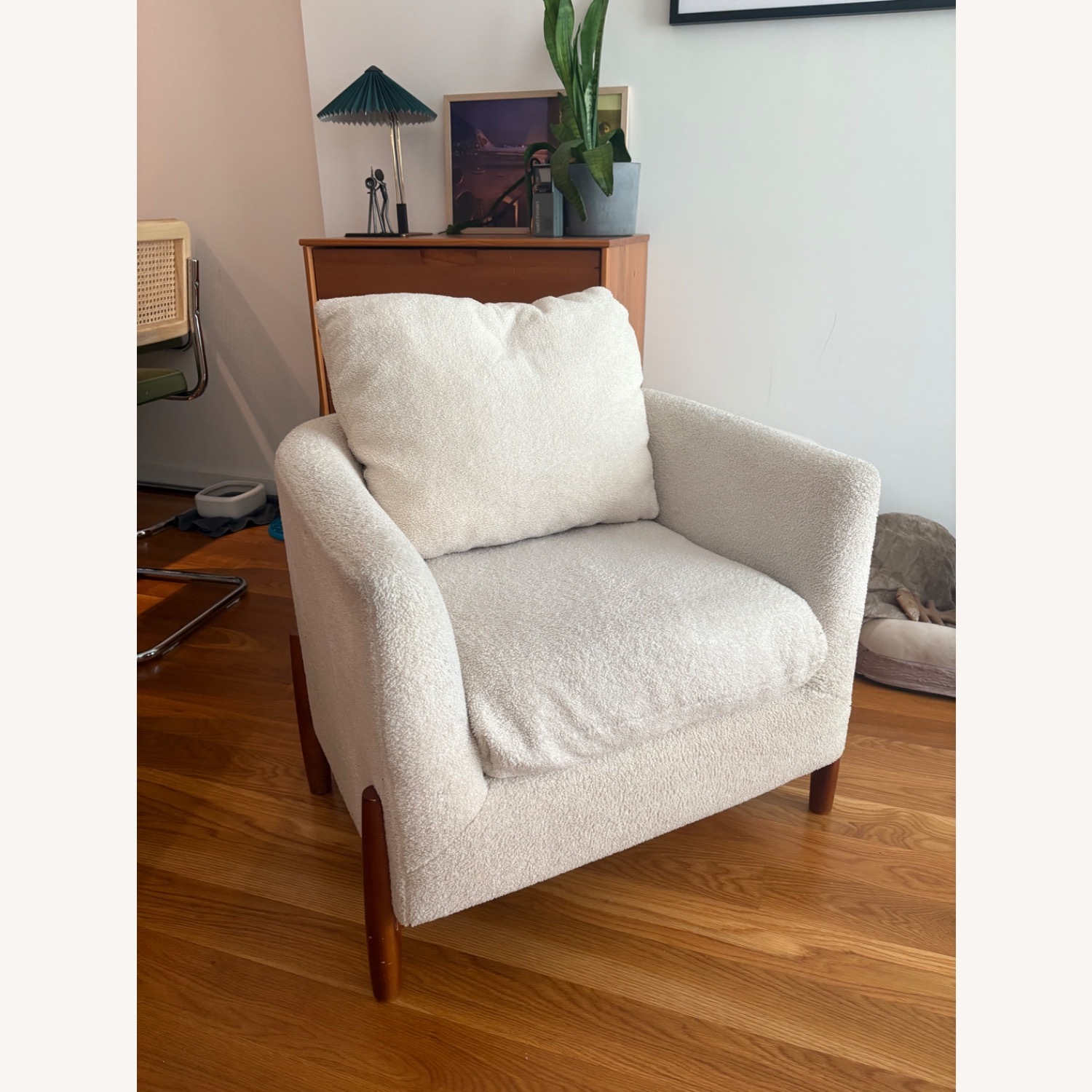 Target Threshold White Boucle Accent Chair - image-2