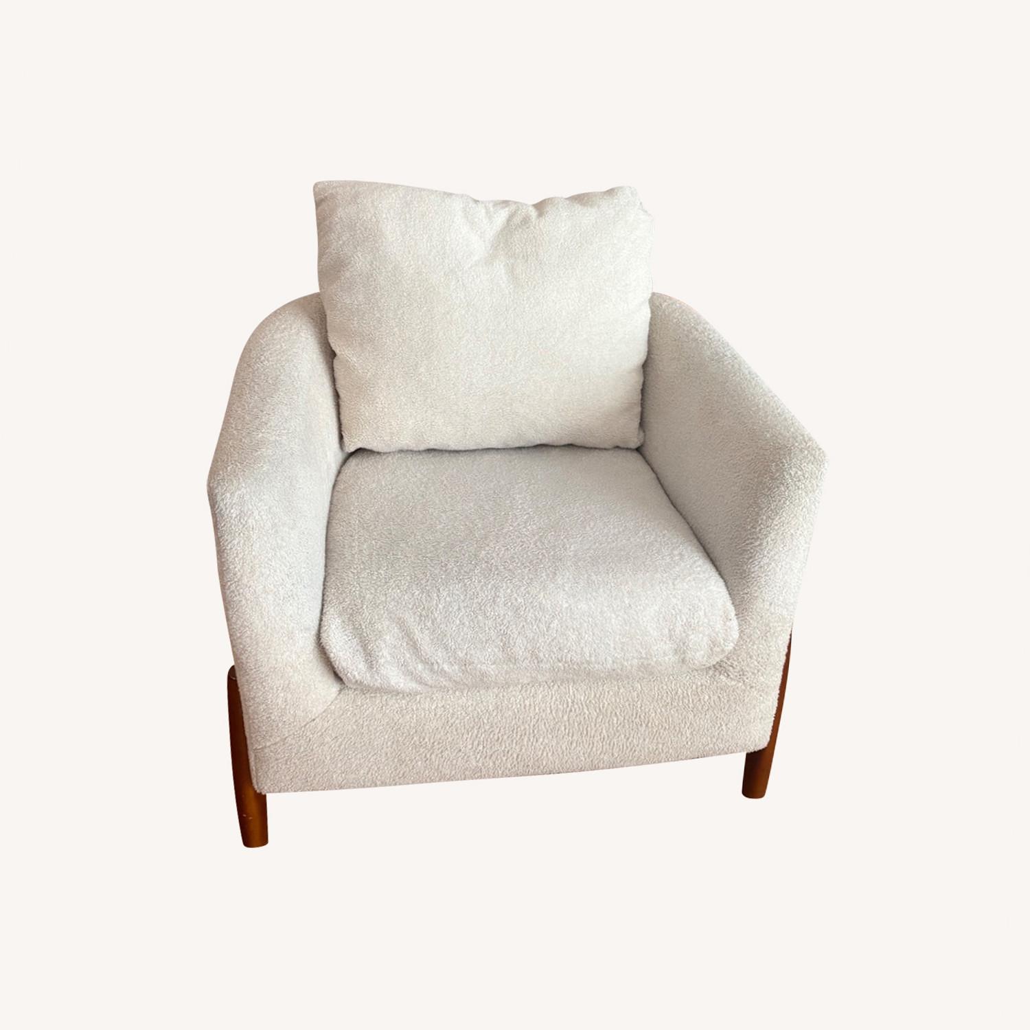 Target Threshold White Boucle Accent Chair - image-0