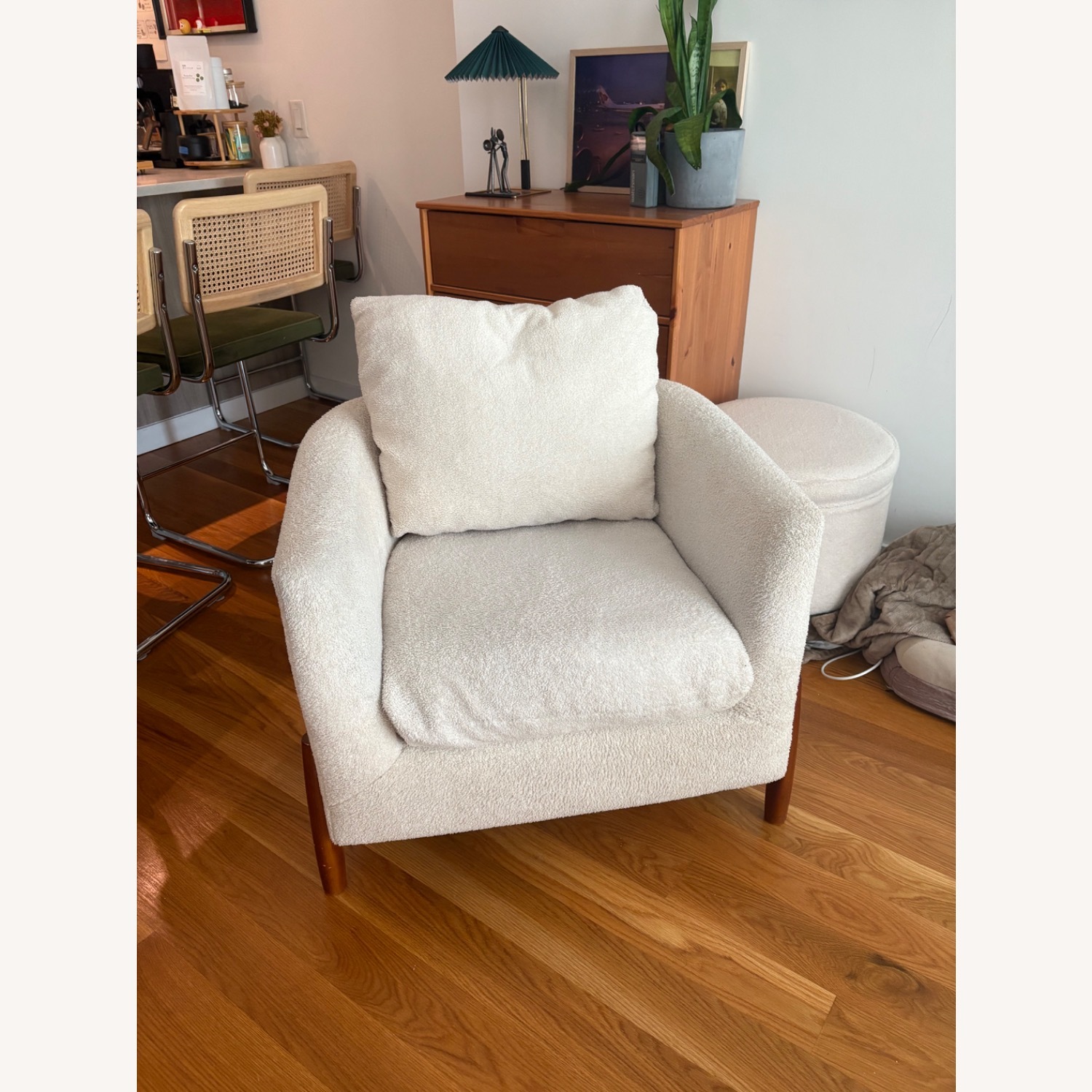 Target Threshold White Boucle Accent Chair - image-1