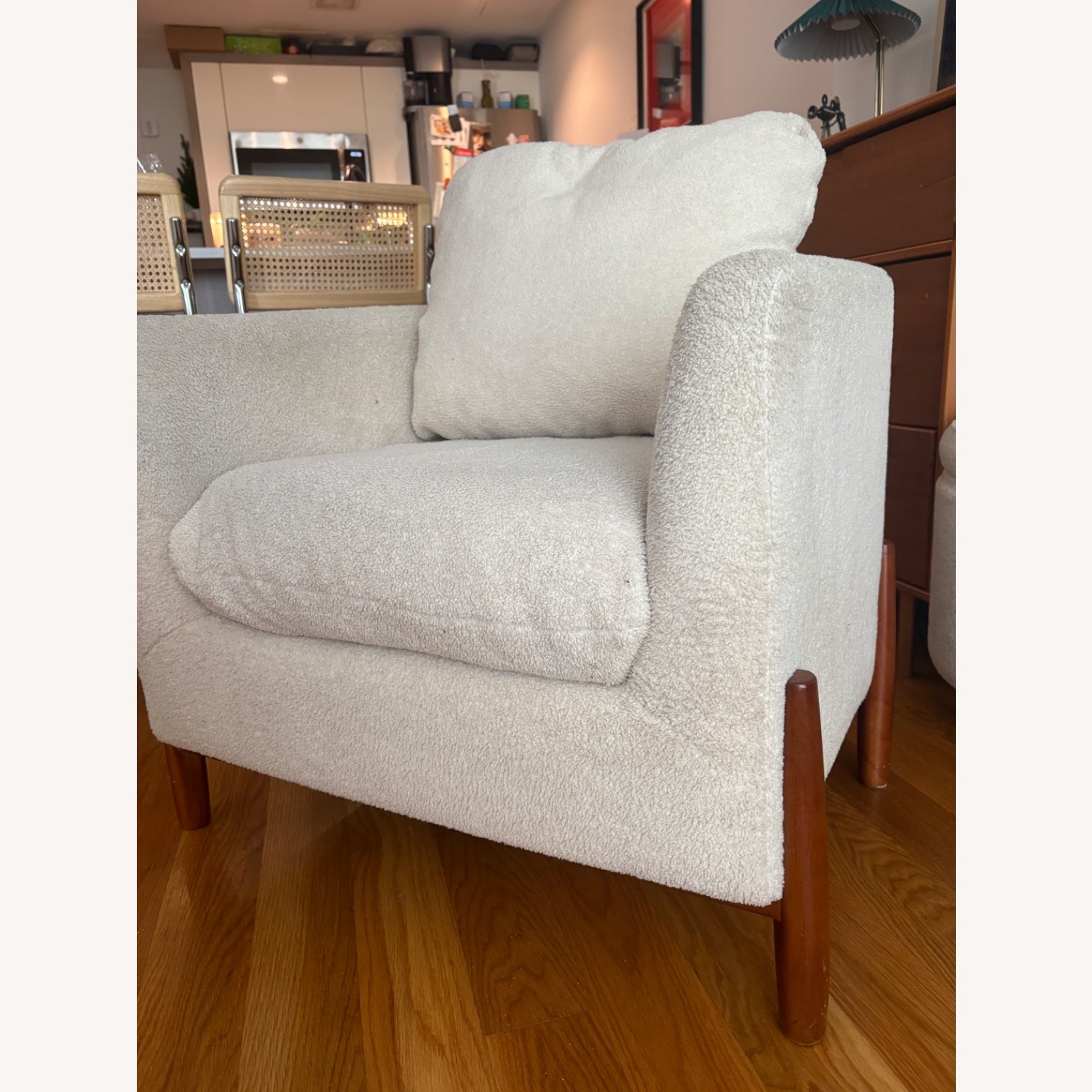 Target Threshold White Boucle Accent Chair - image-3