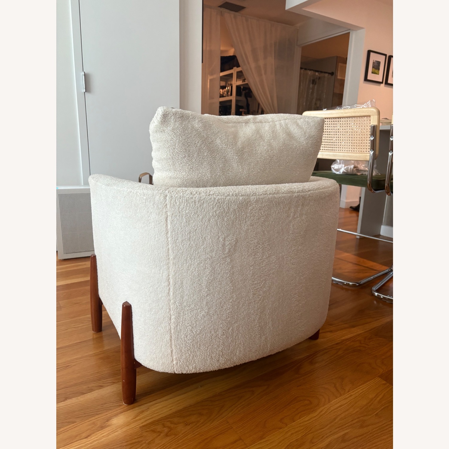 Target Threshold White Boucle Accent Chair - image-4