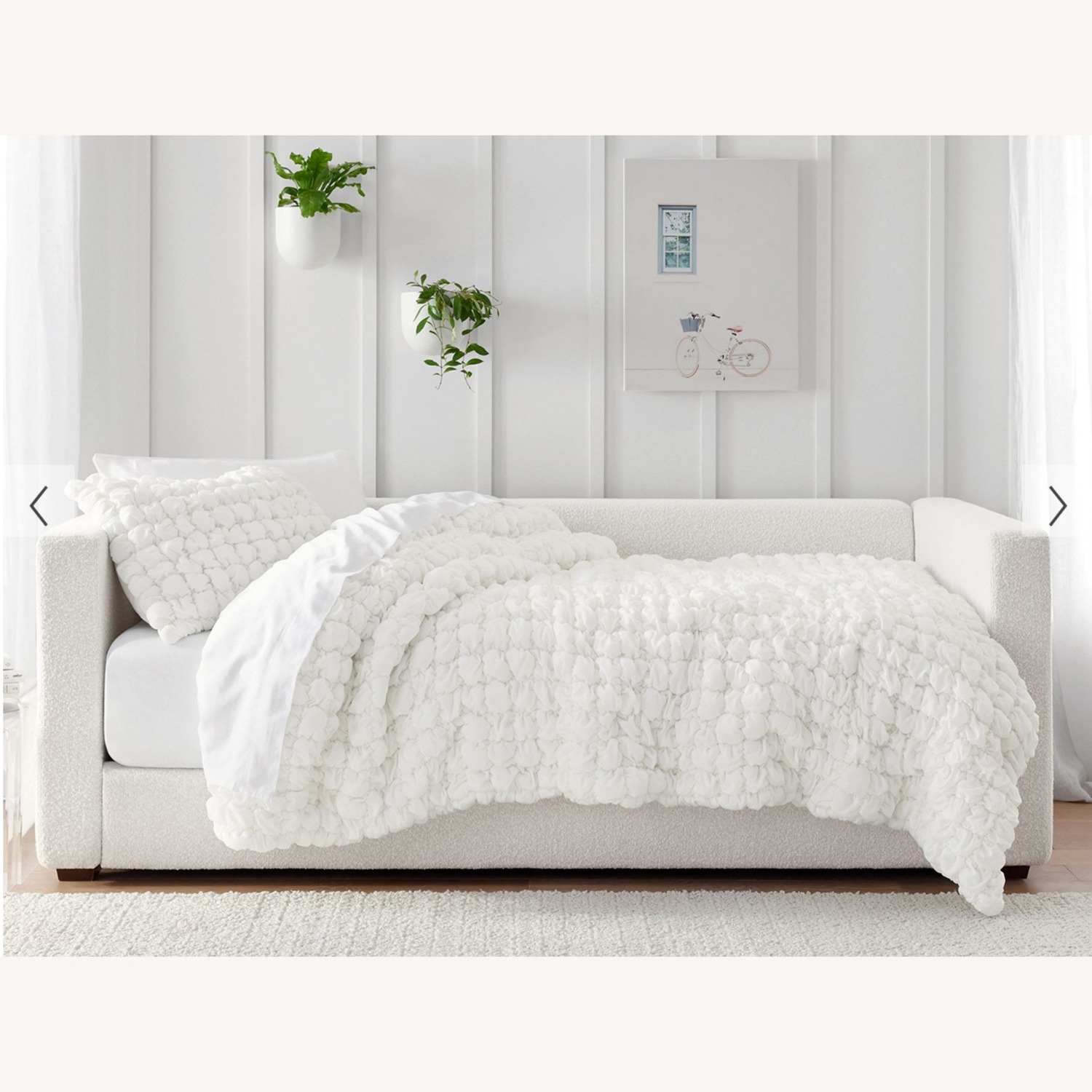 Pottery Barn Jamie White Boucle Daybed - image-1