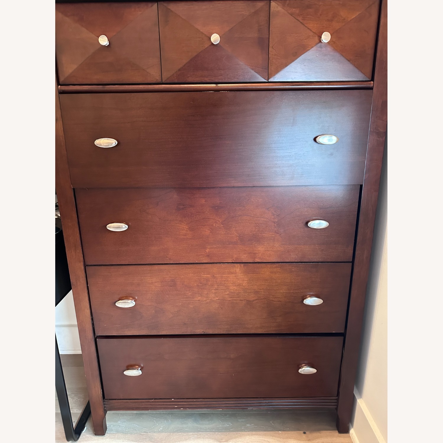 Raymour & Flanigan Shadow Bedroom Chest in Espresso - image-1