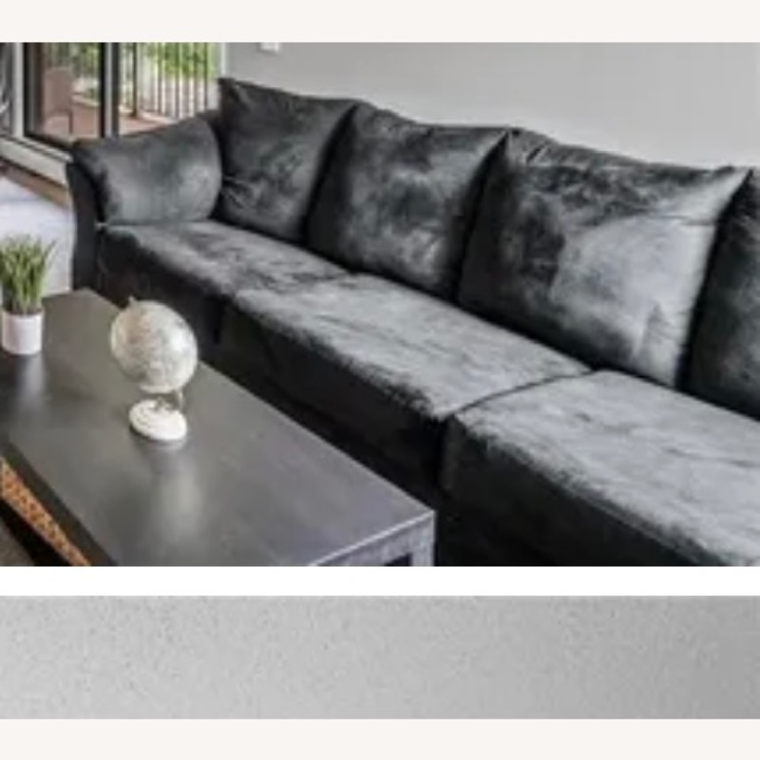 HOM Furniture Black Fabric 2 Piece Sectional - image-3
