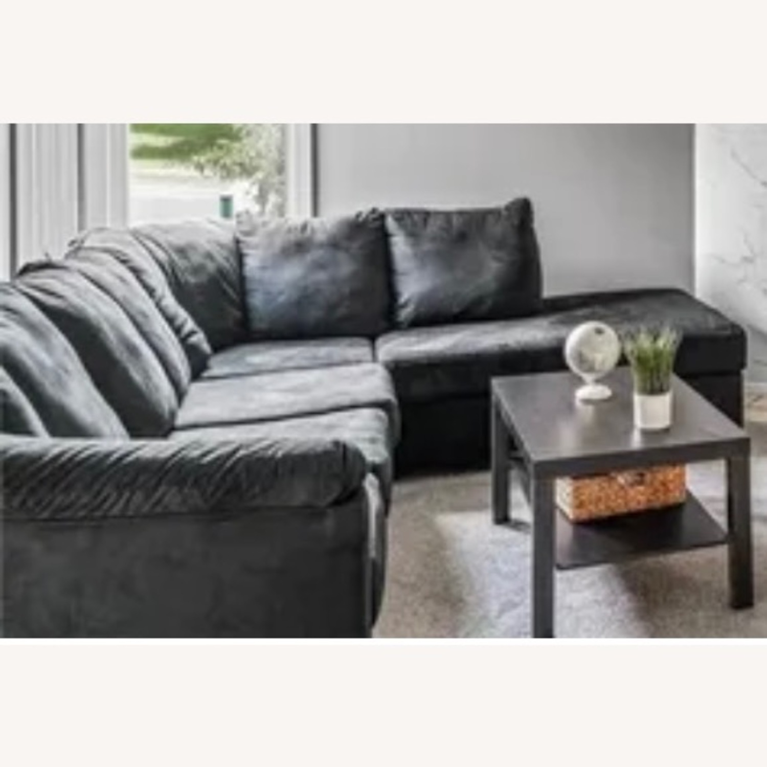 HOM Furniture Black Fabric 2 Piece Sectional - image-2