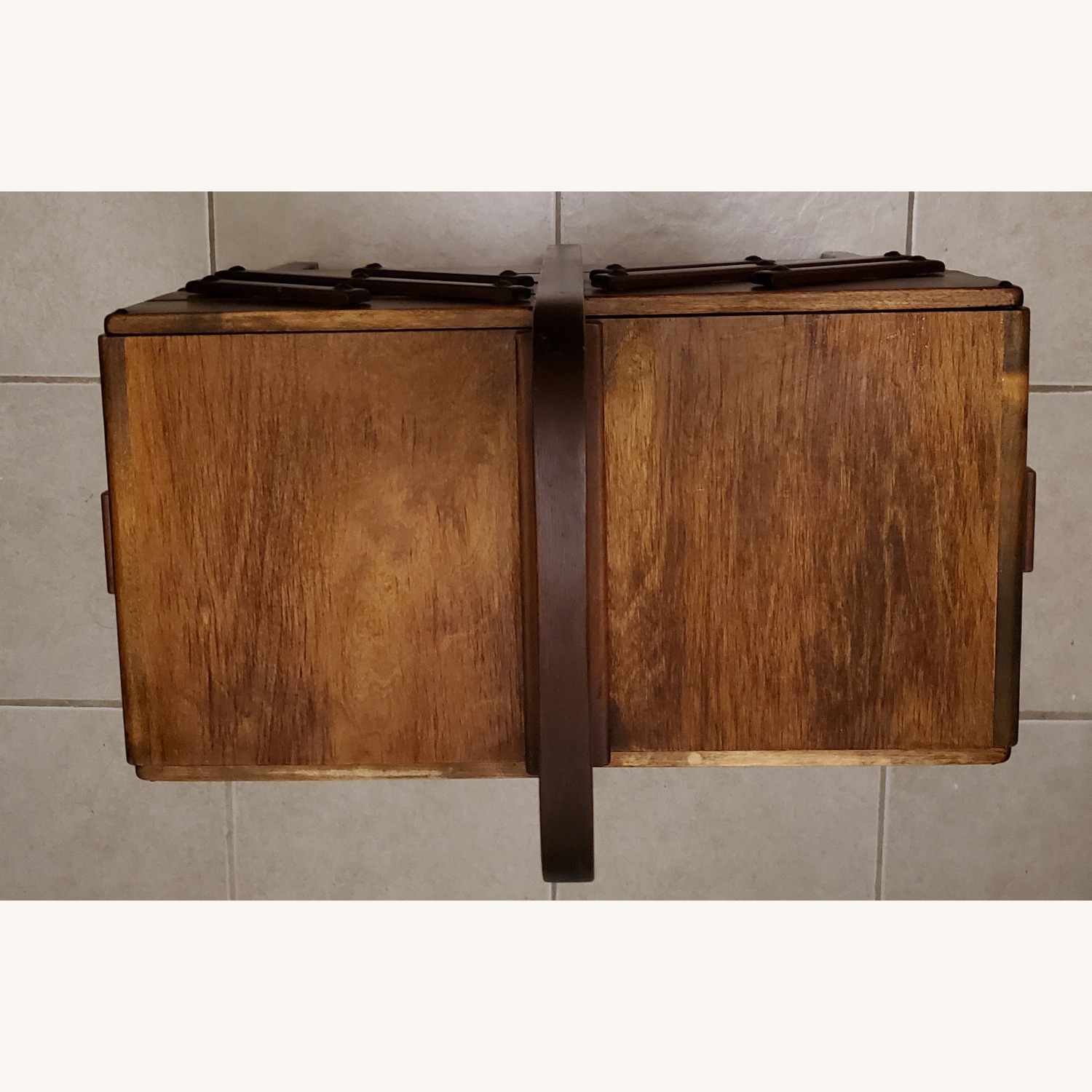 Vintage/Antique Dark Brown Wood Chest - image-3