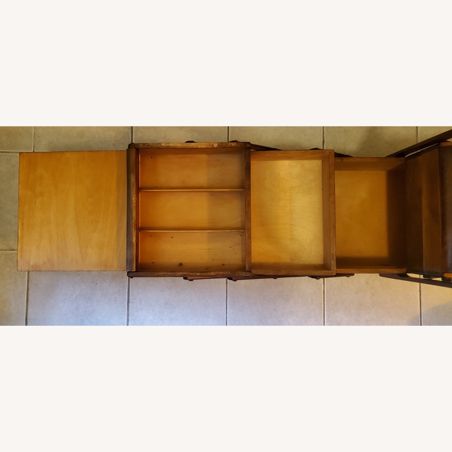 Vintage/Antique Dark Brown Wood Chest - image-6