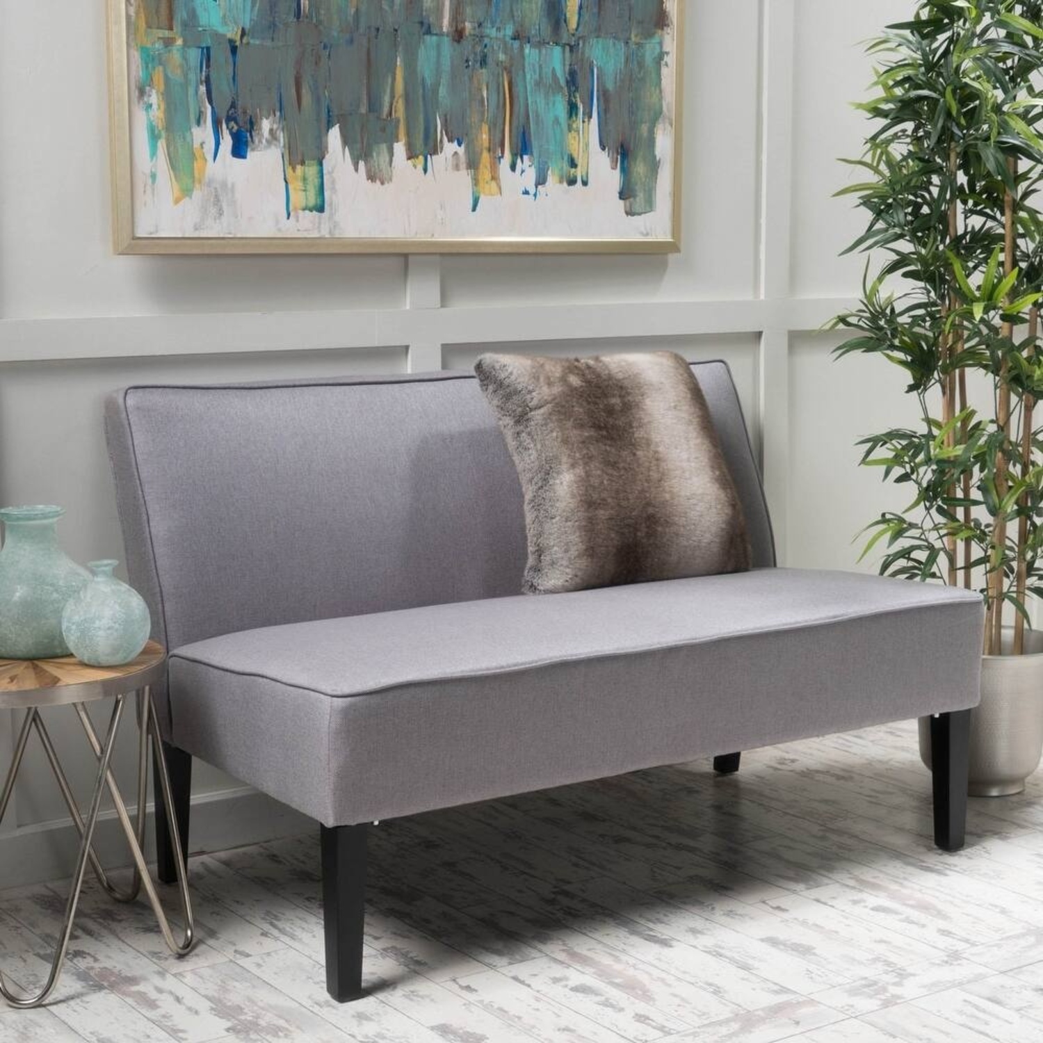 Gray Loveseat - image-4