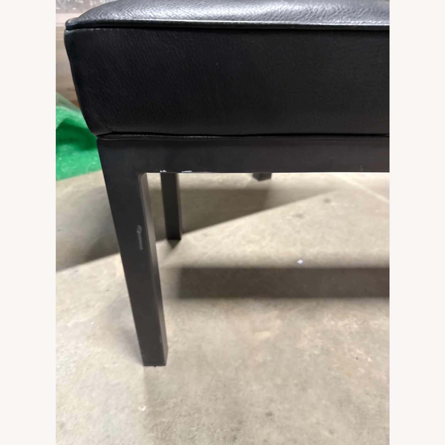 Room & Board Black Leather Bench - image-3