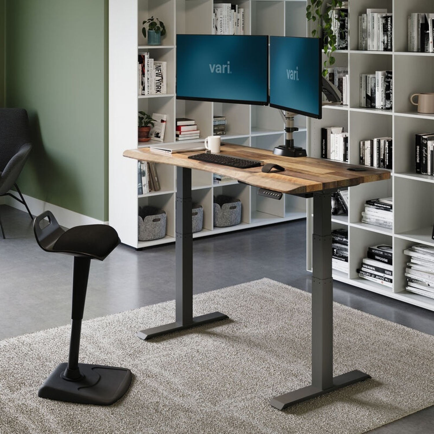 Vari Electric Standing Desk Natural Metal Desk - image-2