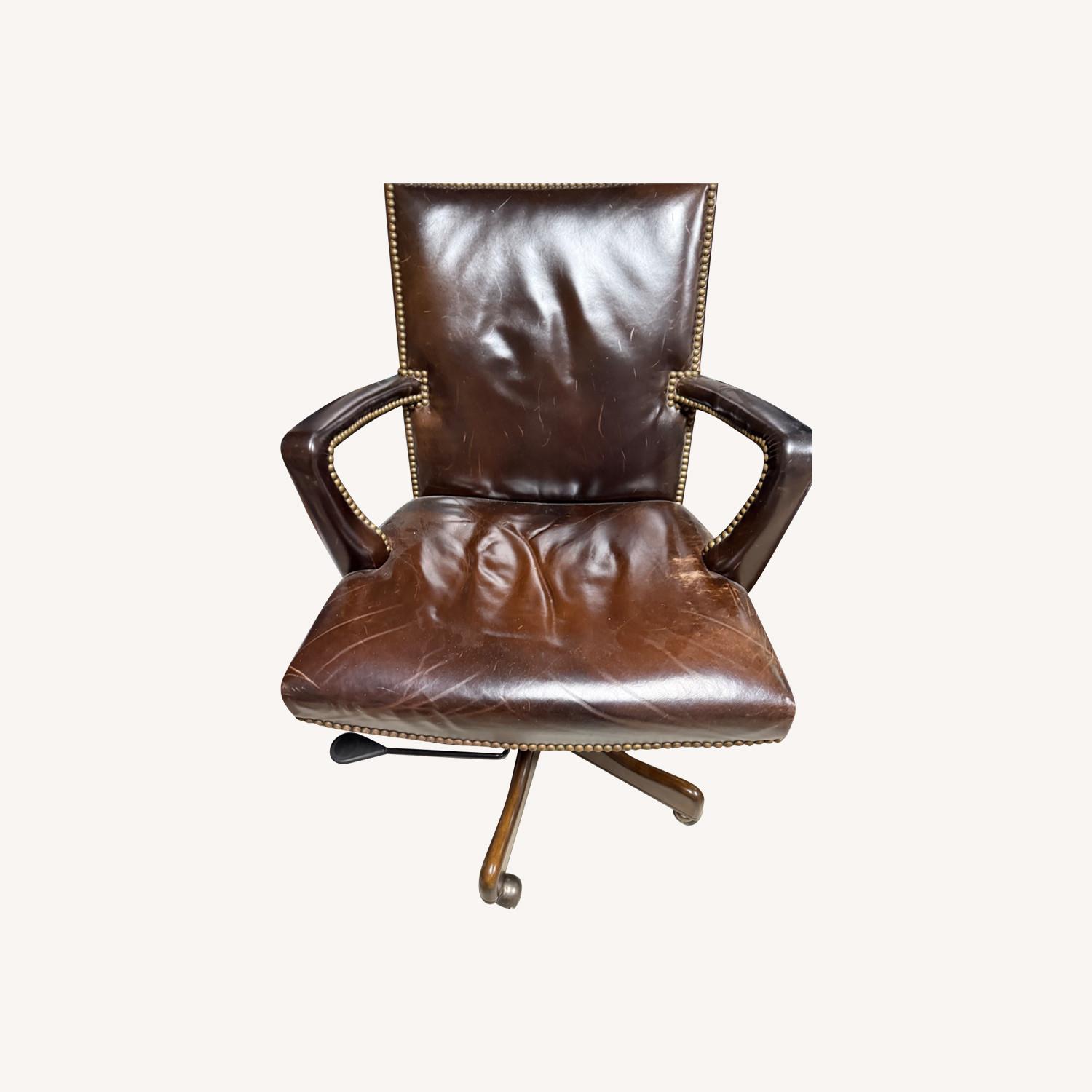 Arhaus Dark Brown Office Chair - Main Image