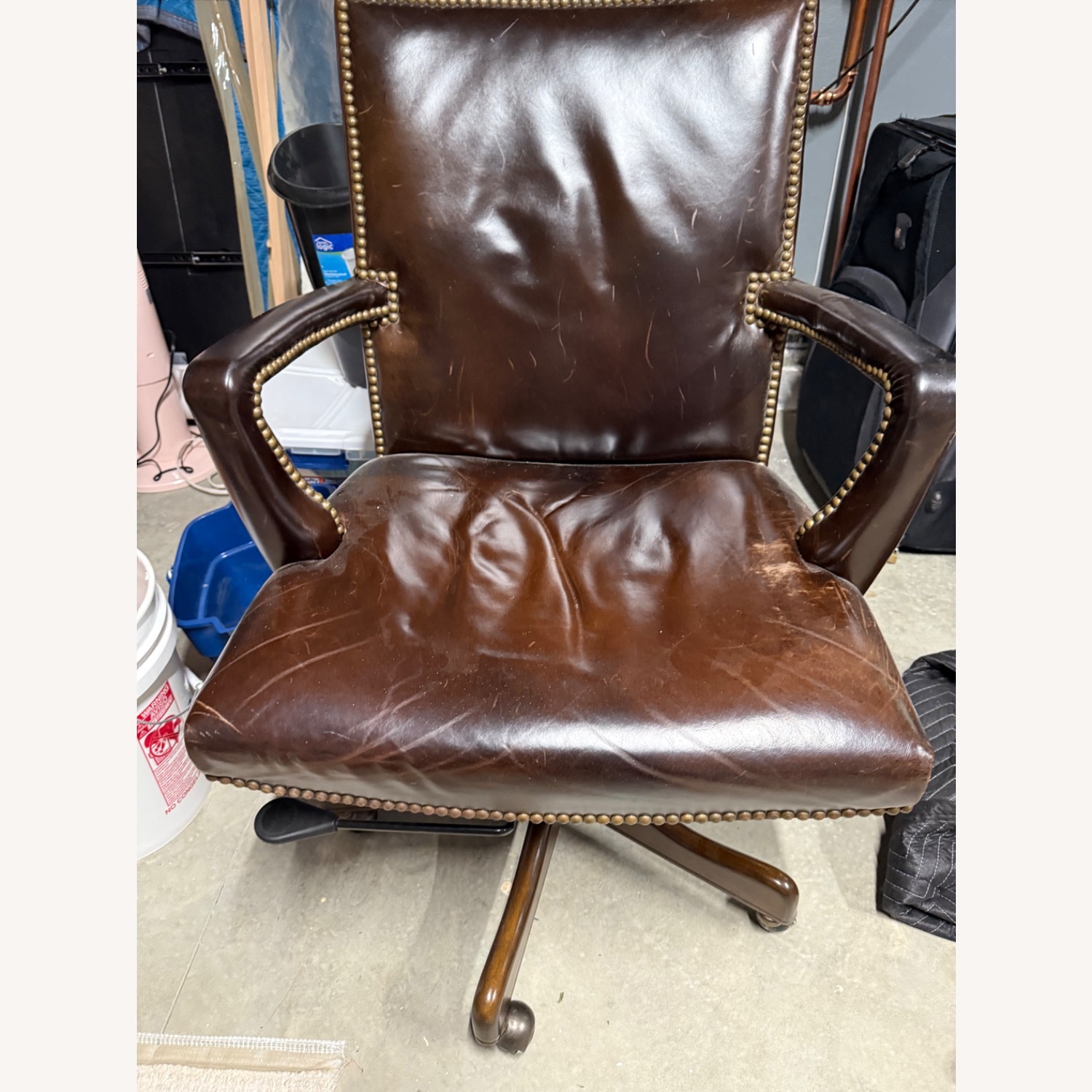 Arhaus Dark Brown Office Chair - image-1