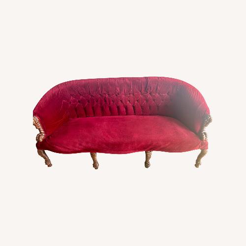 Used Vintage/Antique Finds Red Velvet 3+ Seater Sofa for sale on AptDeco