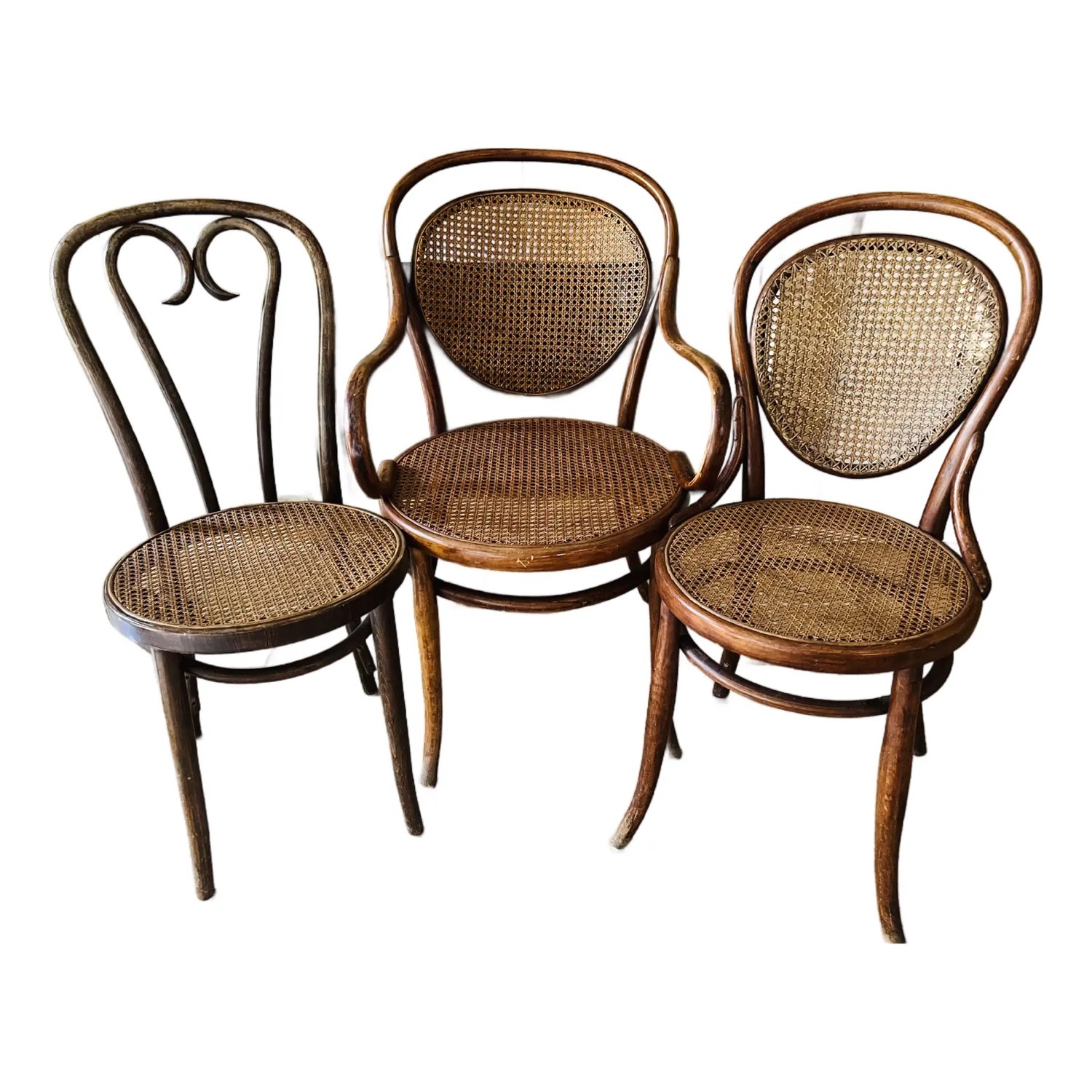 Antique Bentwood Chairs Thonet, Set of 3 - image-14