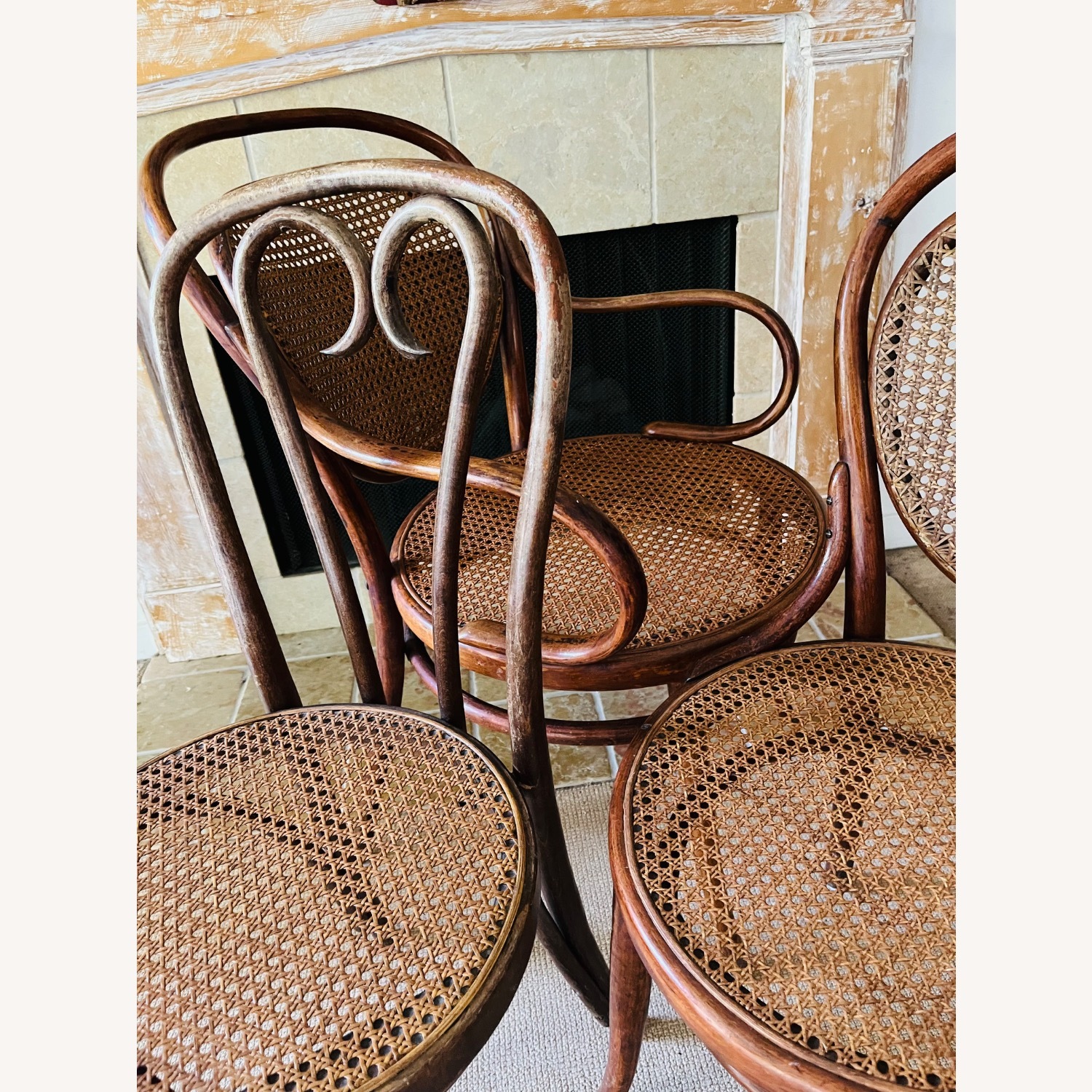 Antique Bentwood Chairs Thonet, Set of 3 - image-3