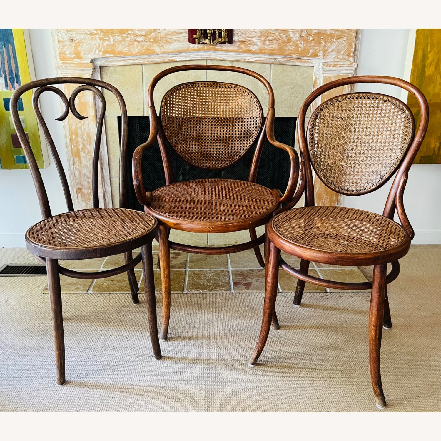 Antique Bentwood Chairs Thonet, Set of 3 - image-2