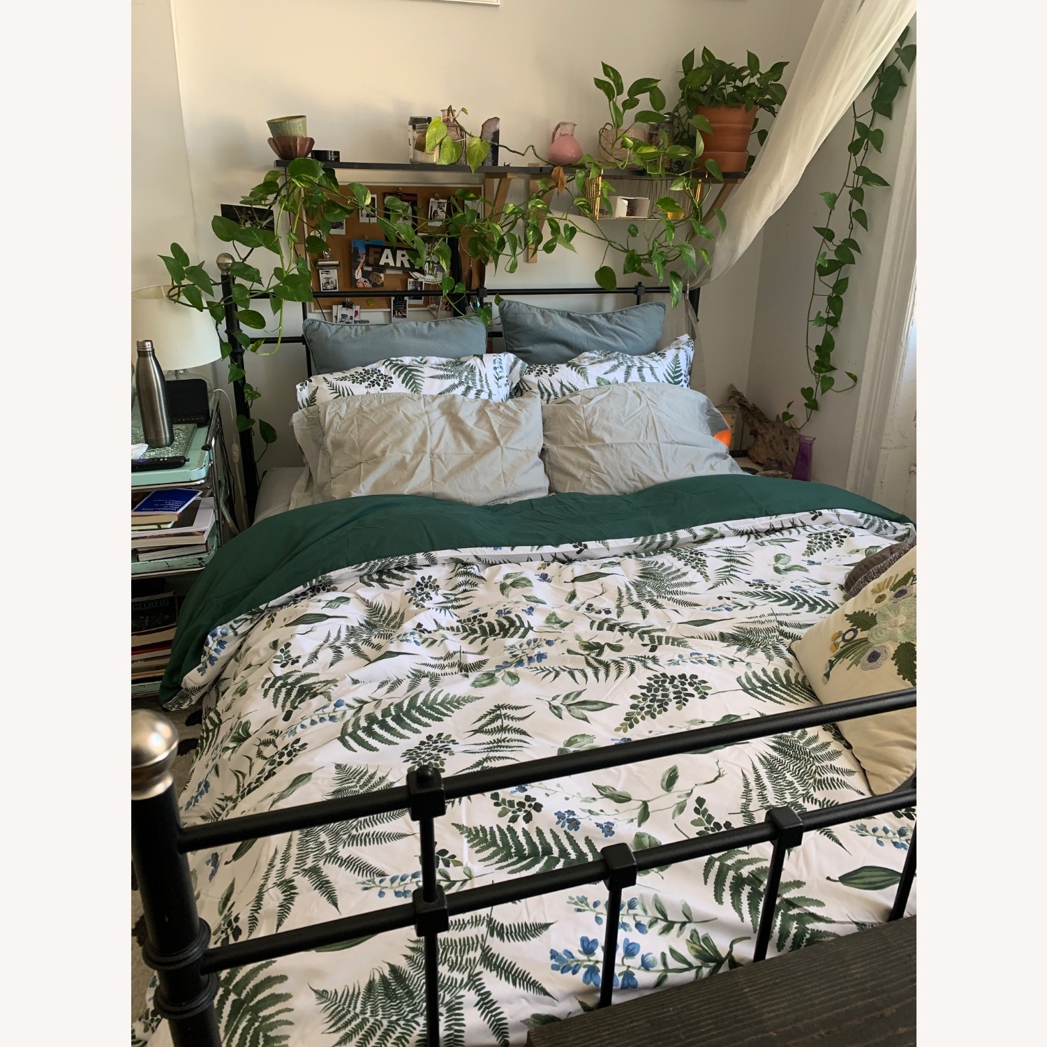 IKEA Svelvik Black Metal Queen Bed - image-2