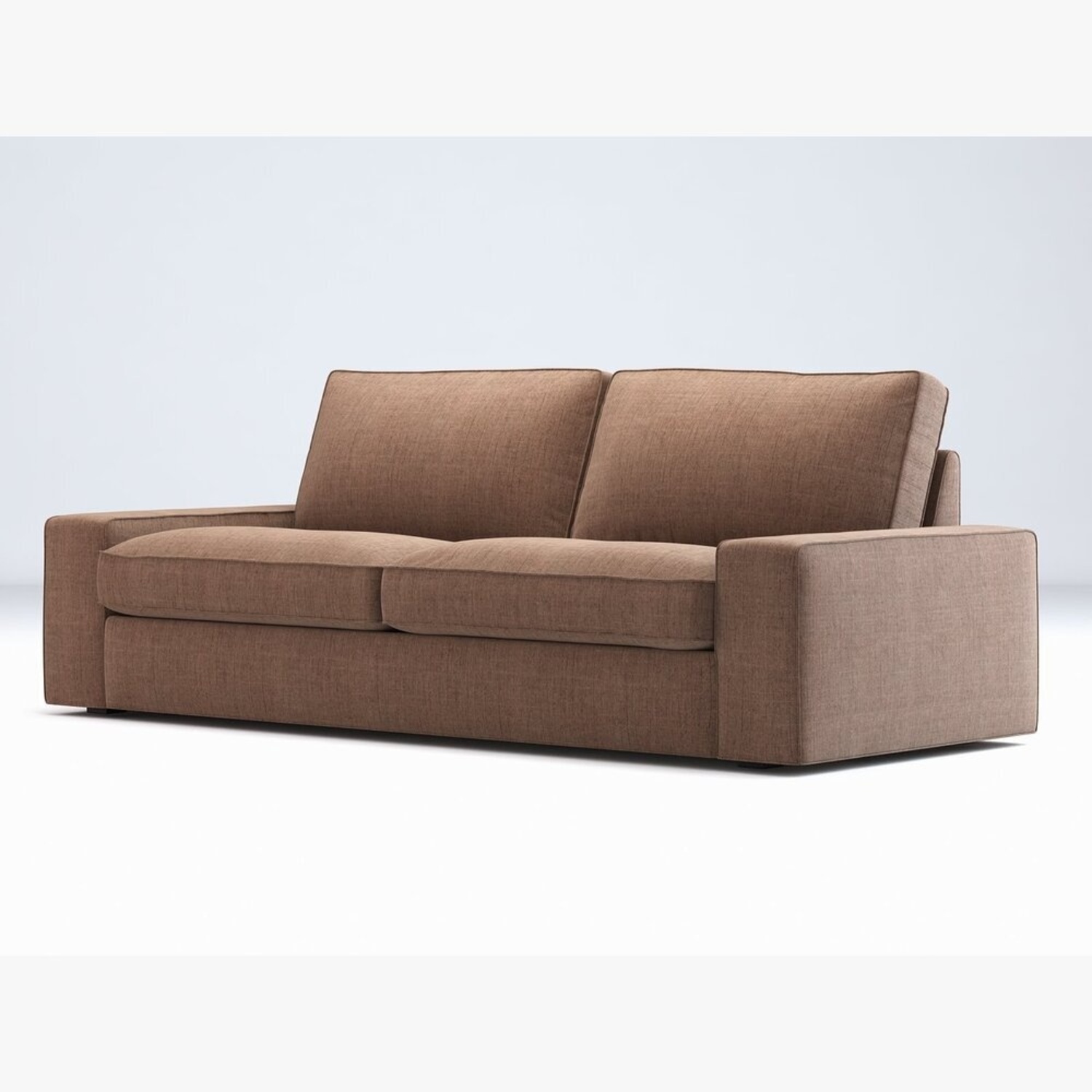 IKEA Kivik Light Brown Faux Leather 2 Seater Sofa - image-5