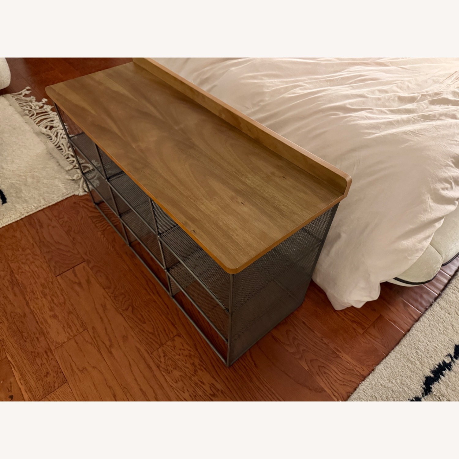 Zara Home Metal and Wood Bench/Shoe Storage - image-6