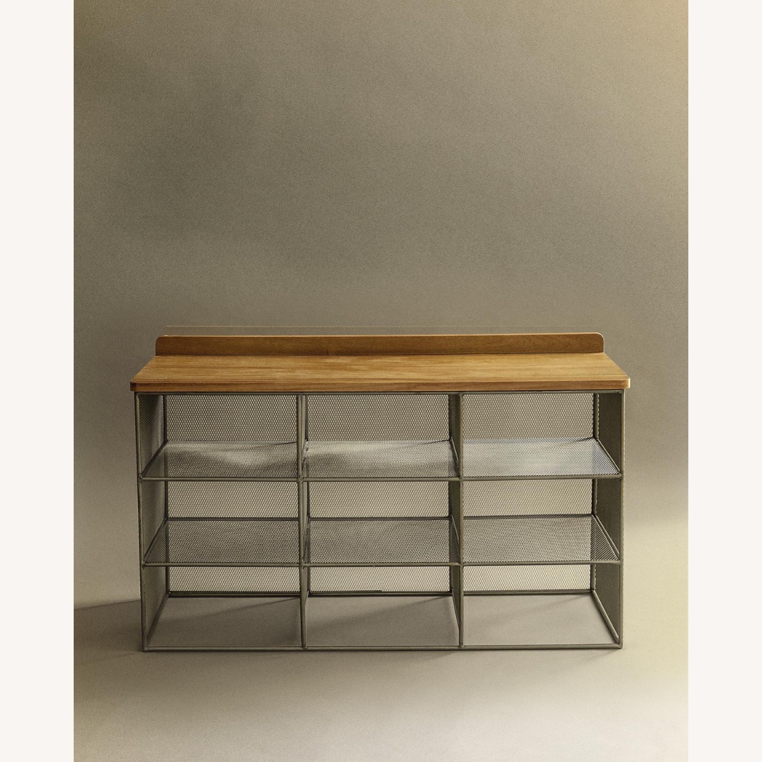 Zara Home Metal and Wood Bench/Shoe Storage - image-2