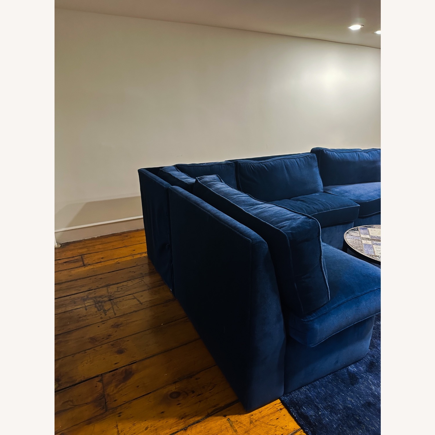 Vintage Designer Modular Velvet Sofa - image-4