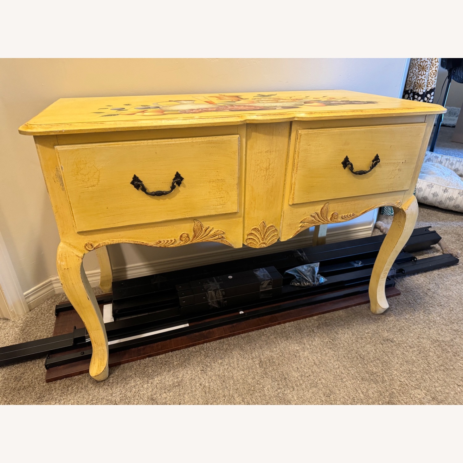 Home Goods Yellow Sideboard - image-1