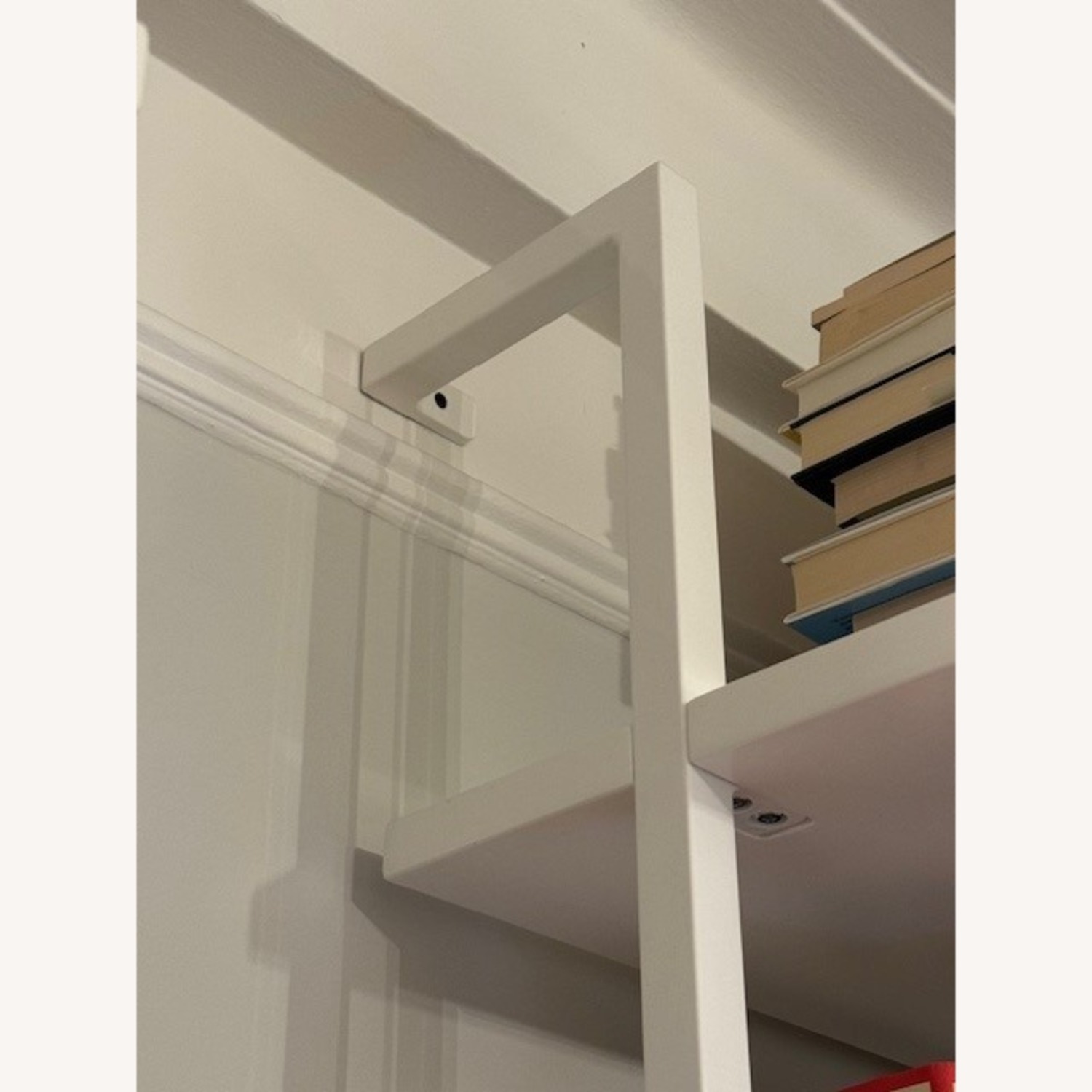 CB2 Stairway 96" White Metal Wall Mount Bookcase - image-4