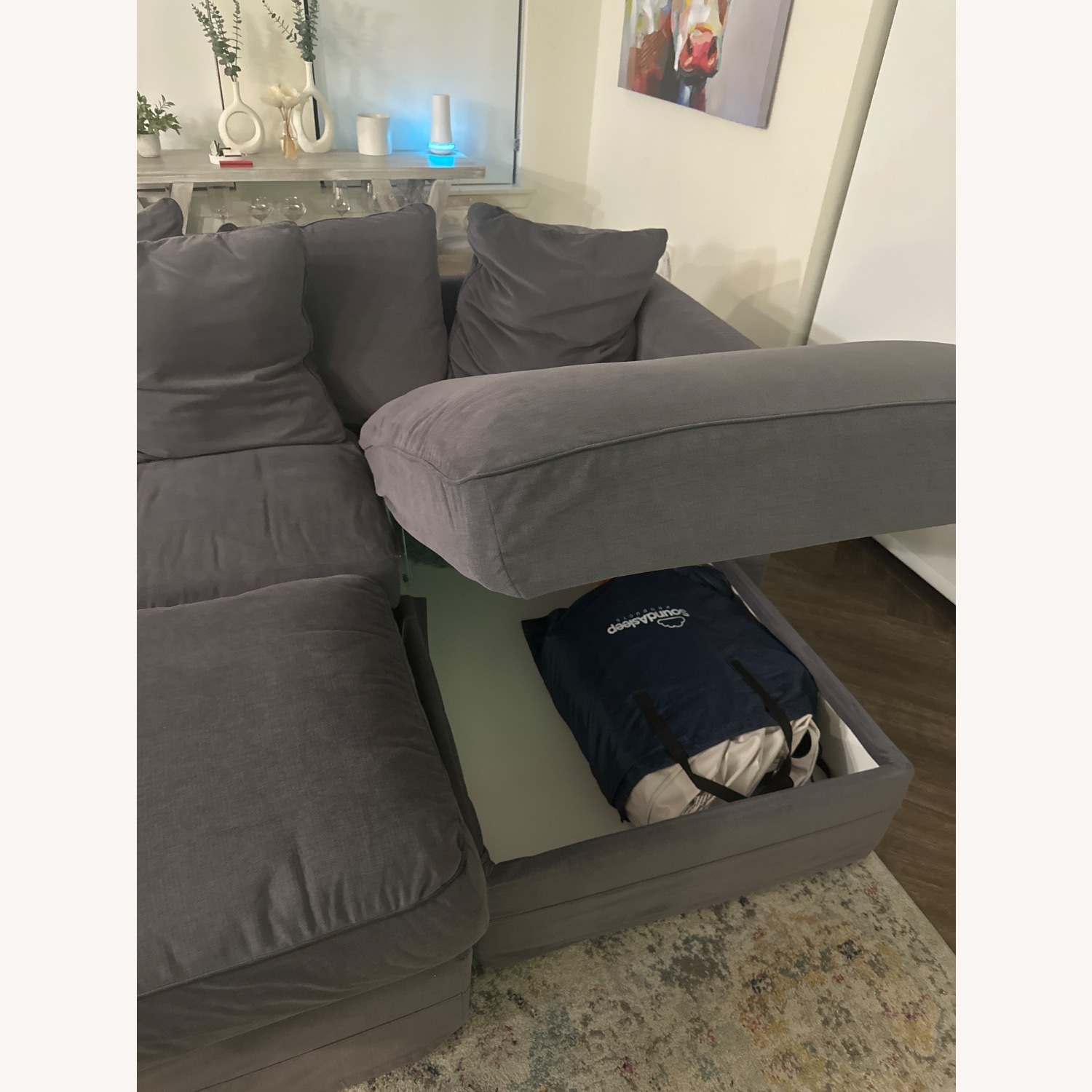 IKEA Harlanda Sofa with Chaise and Ottoman - image-5