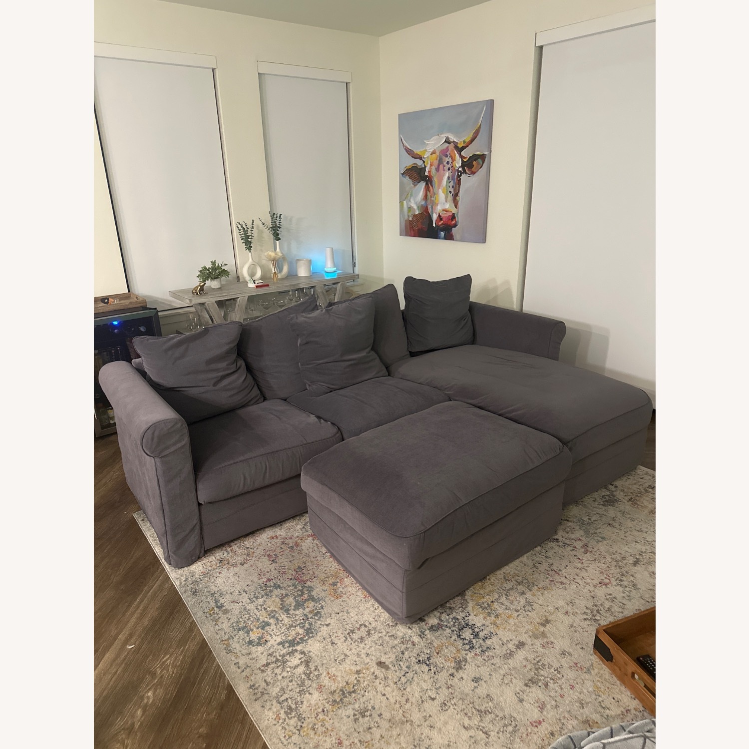 IKEA Harlanda Sofa with Chaise and Ottoman - image-2