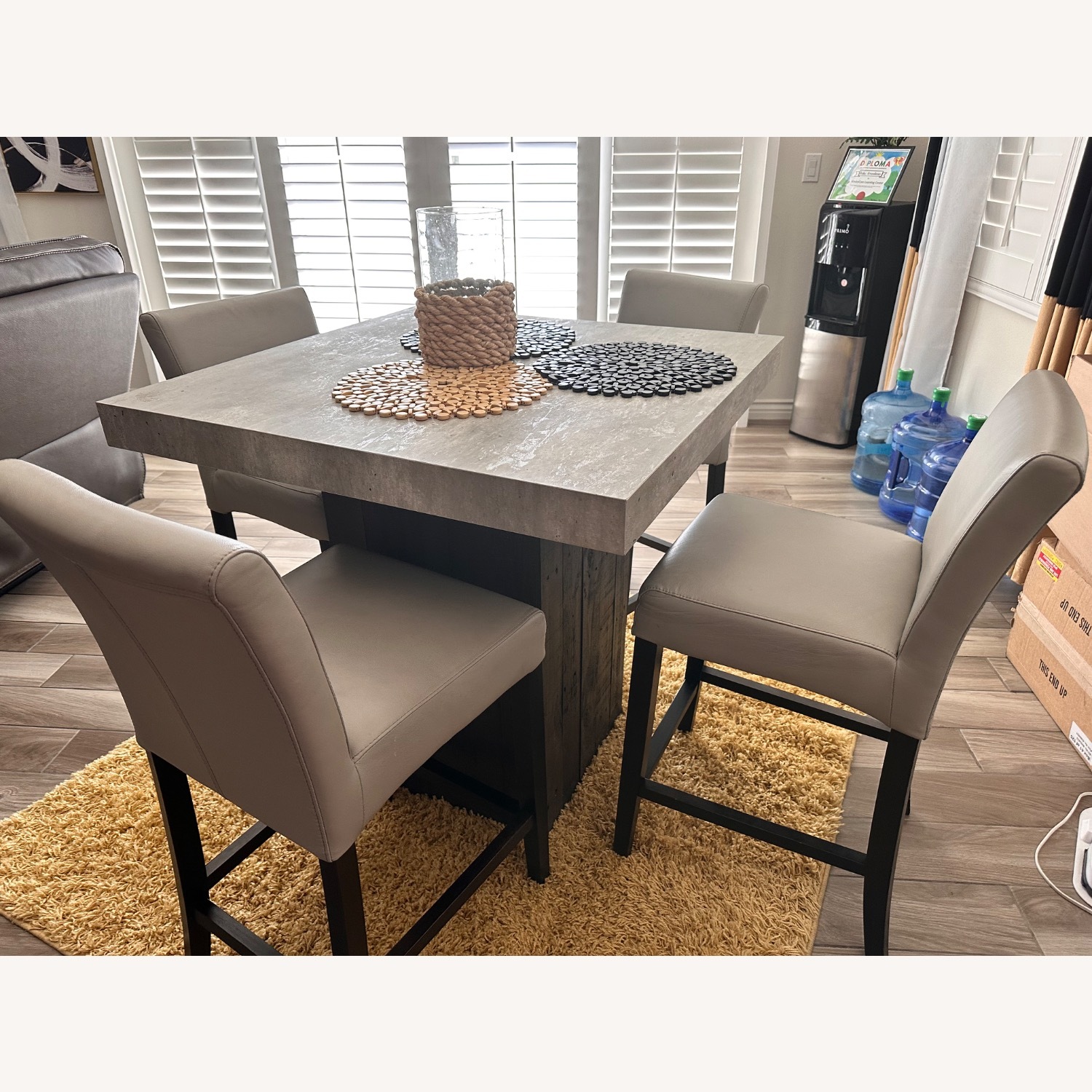 Light Gray Concrete Dining Sets - image-4
