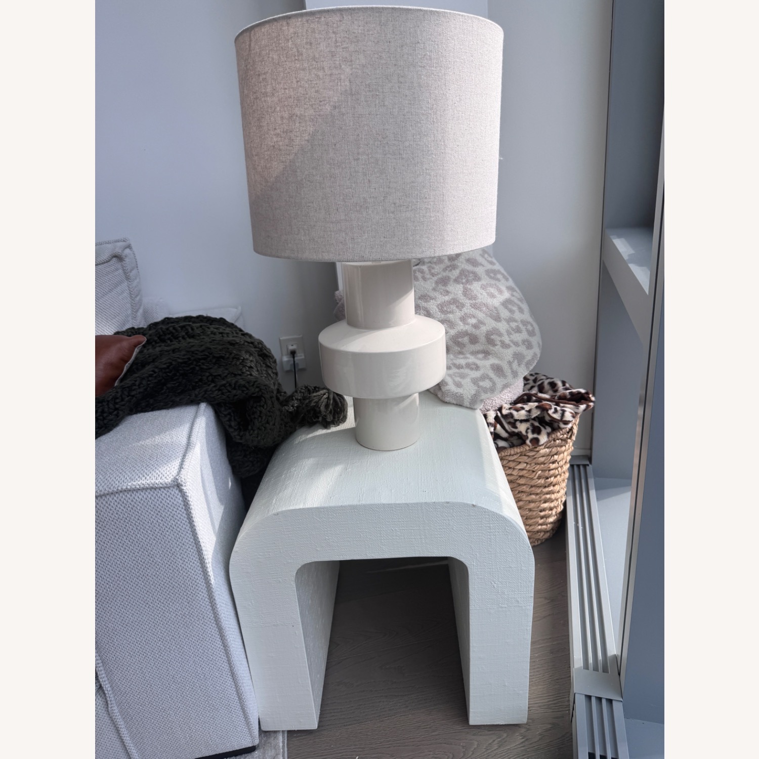 CB2 Horseshoe White Side Table - image-2
